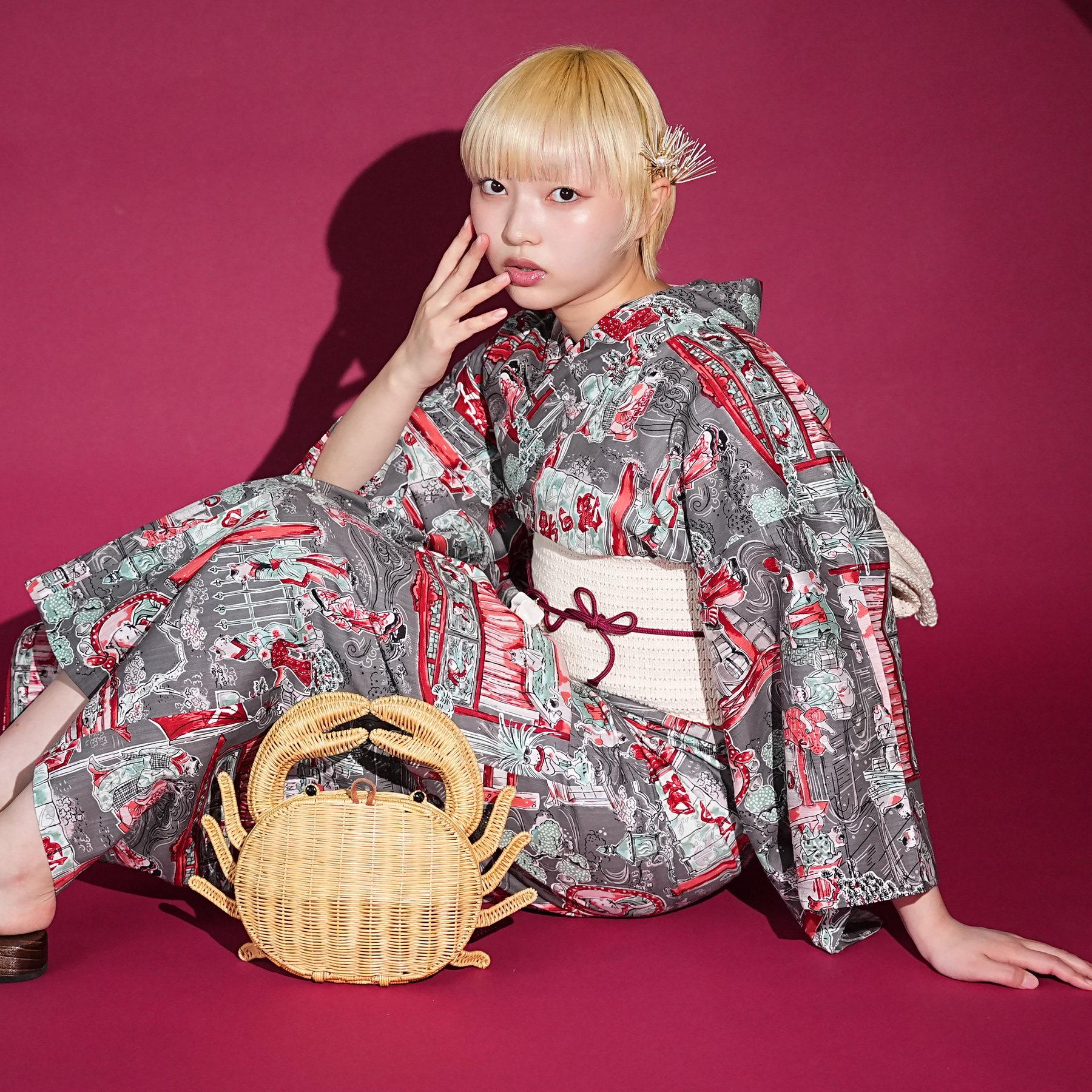 浴衣 レディース セット セパレート 簡単 ニコアンティーク 二部式 3点