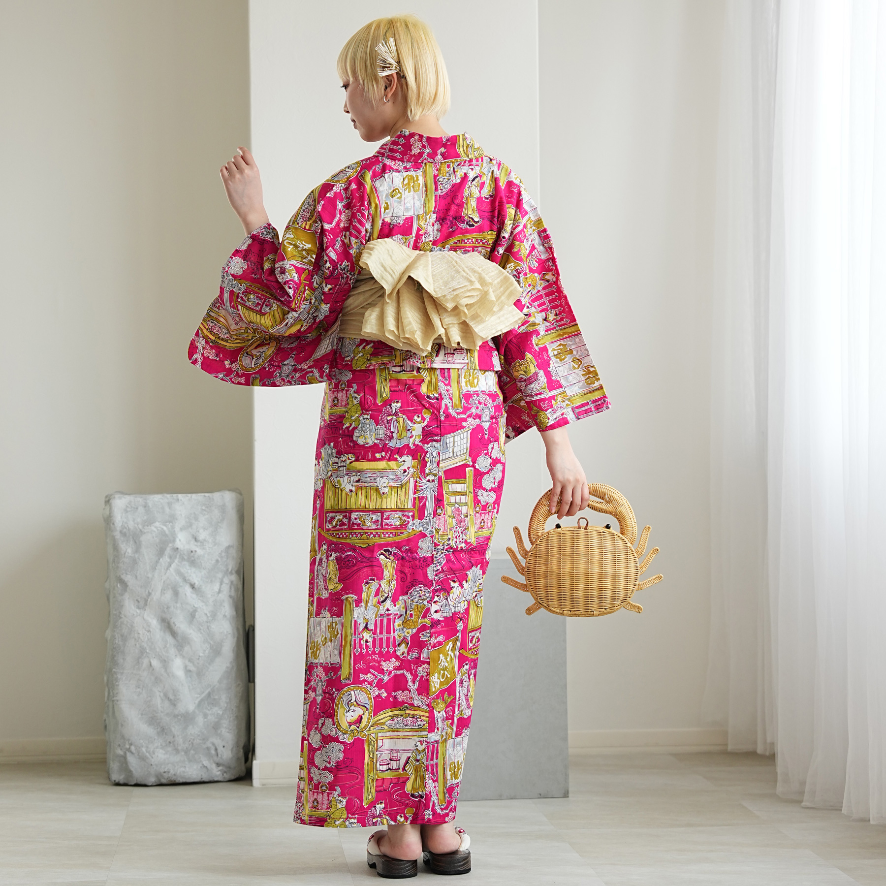 浴衣 レディース セット セパレート 簡単 ニコアンティーク 二部式浴衣