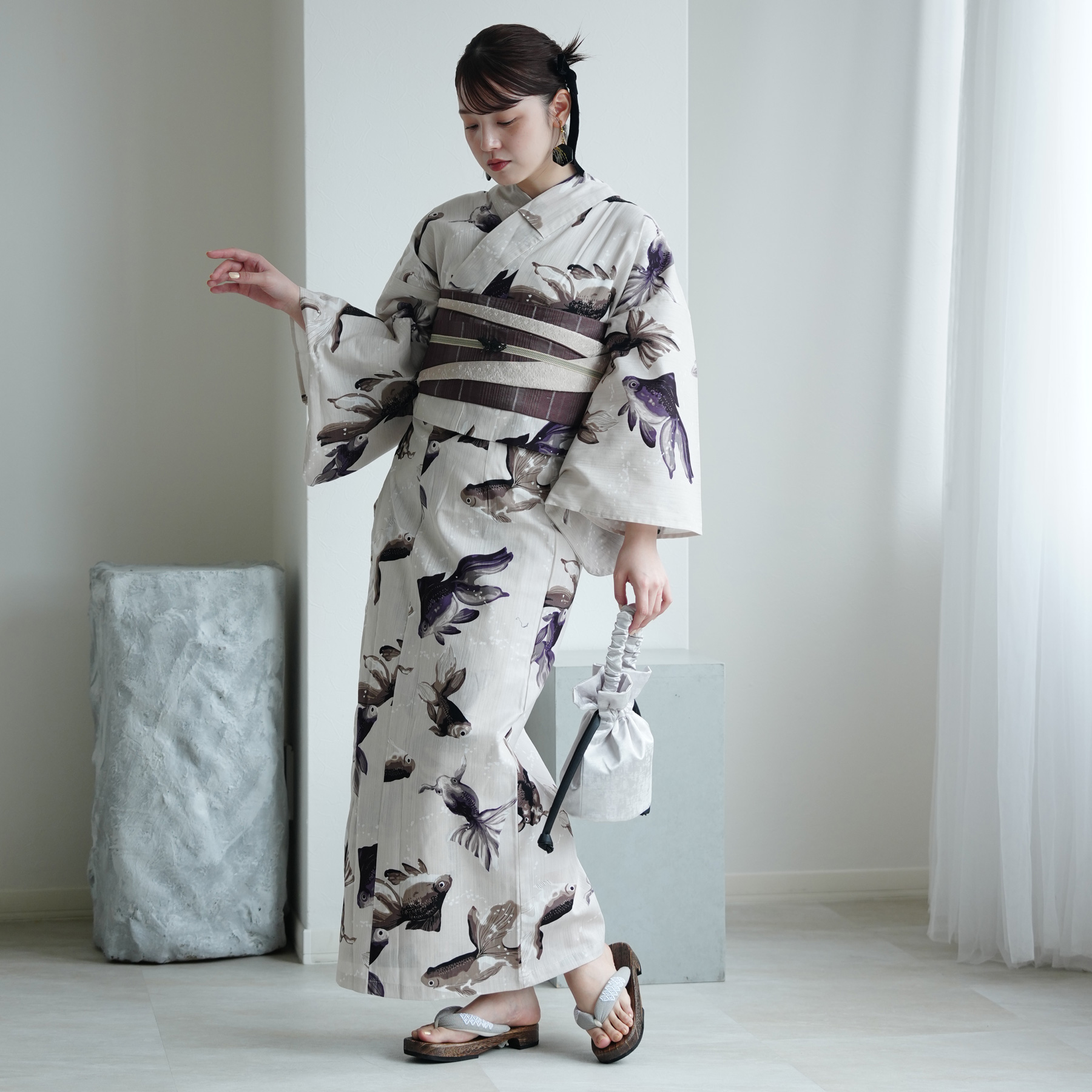 浴衣 レディース セット セパレート 簡単 二部式 ニコアンティーク