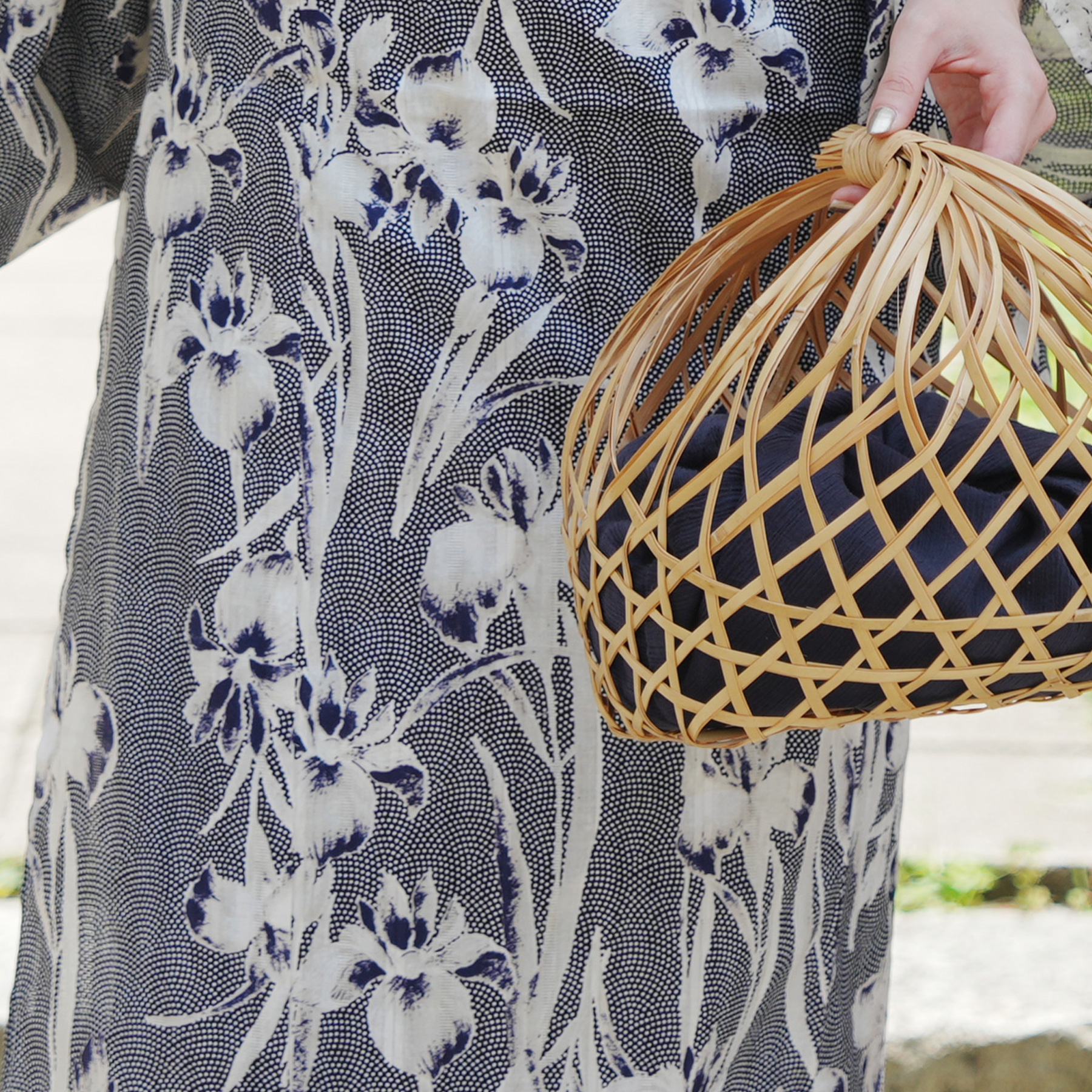 utatane×Acka.］鮫小紋と菖蒲 navy 浴衣4set : 浴衣通販 utatane