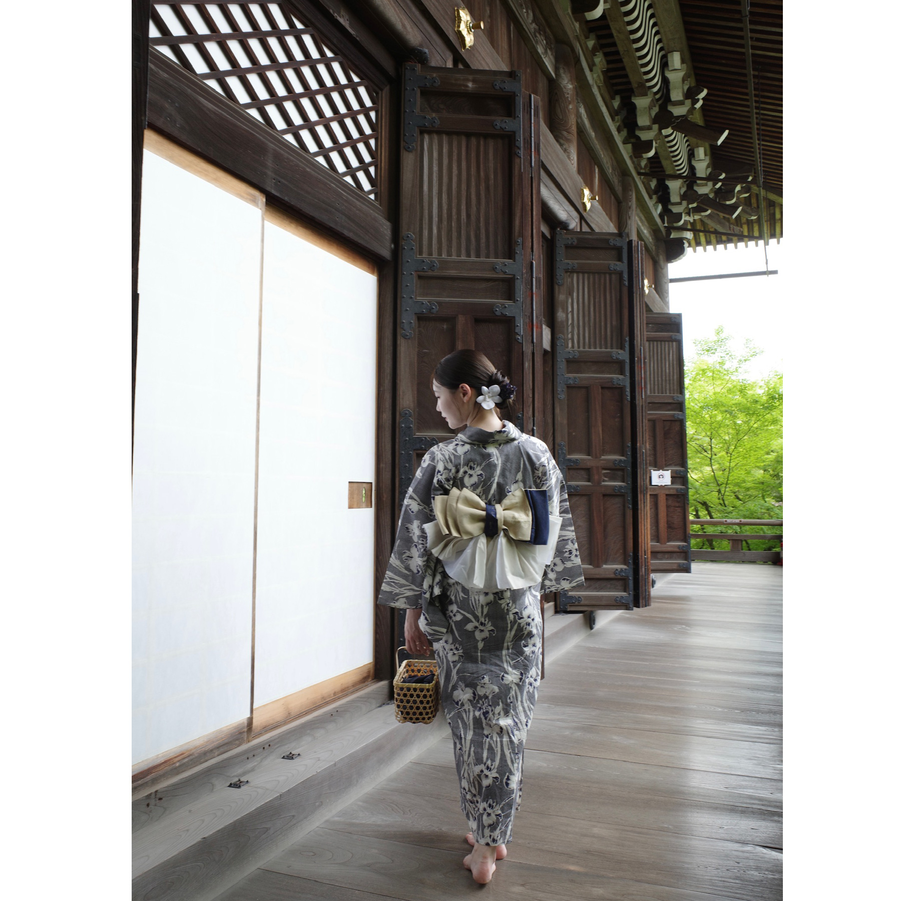 utatane×Acka.］鮫小紋と菖蒲 navy 浴衣4set : 浴衣通販 utatane