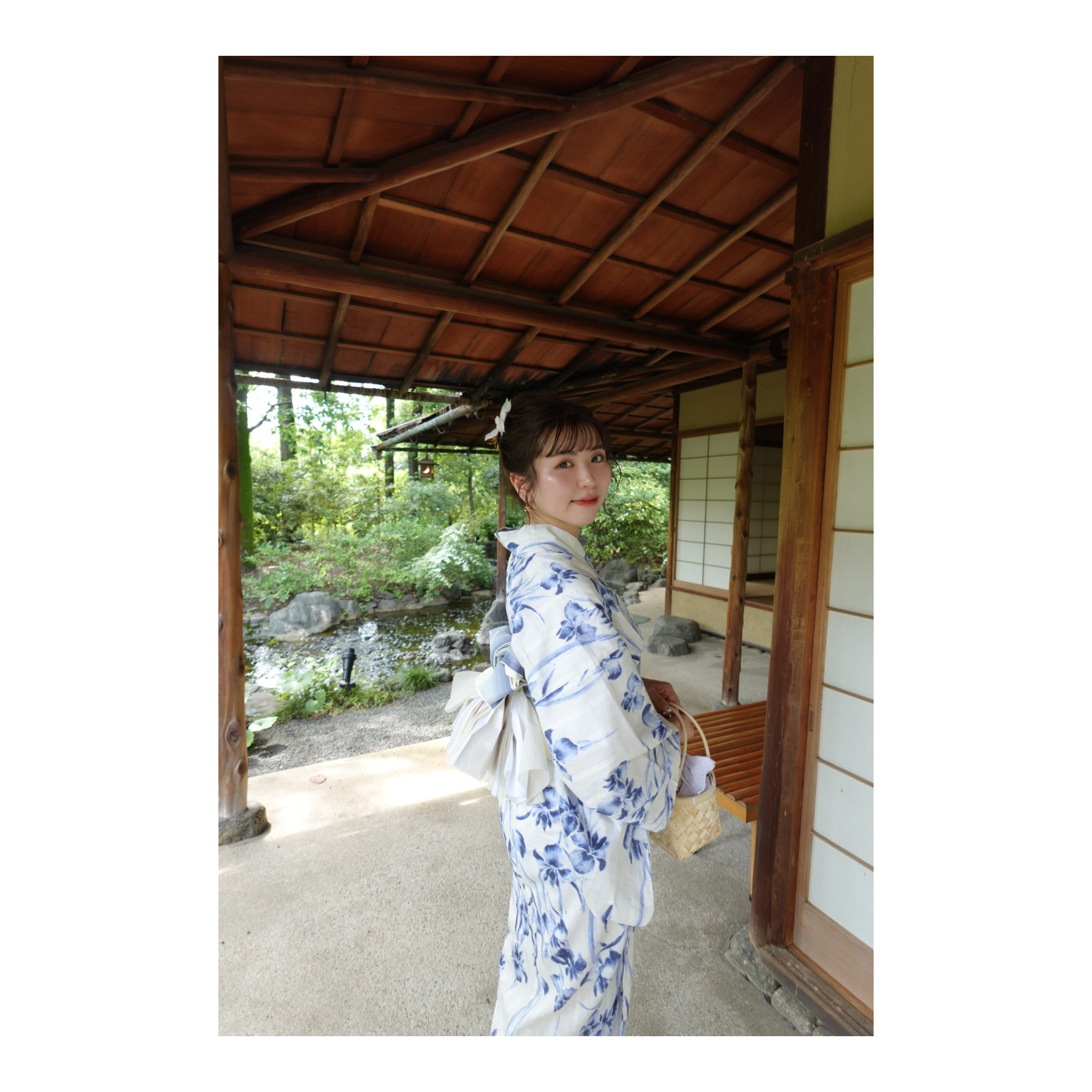 utatane×Acka.］鮫小紋と菖蒲 ivory 浴衣4set ○ : 浴衣通販