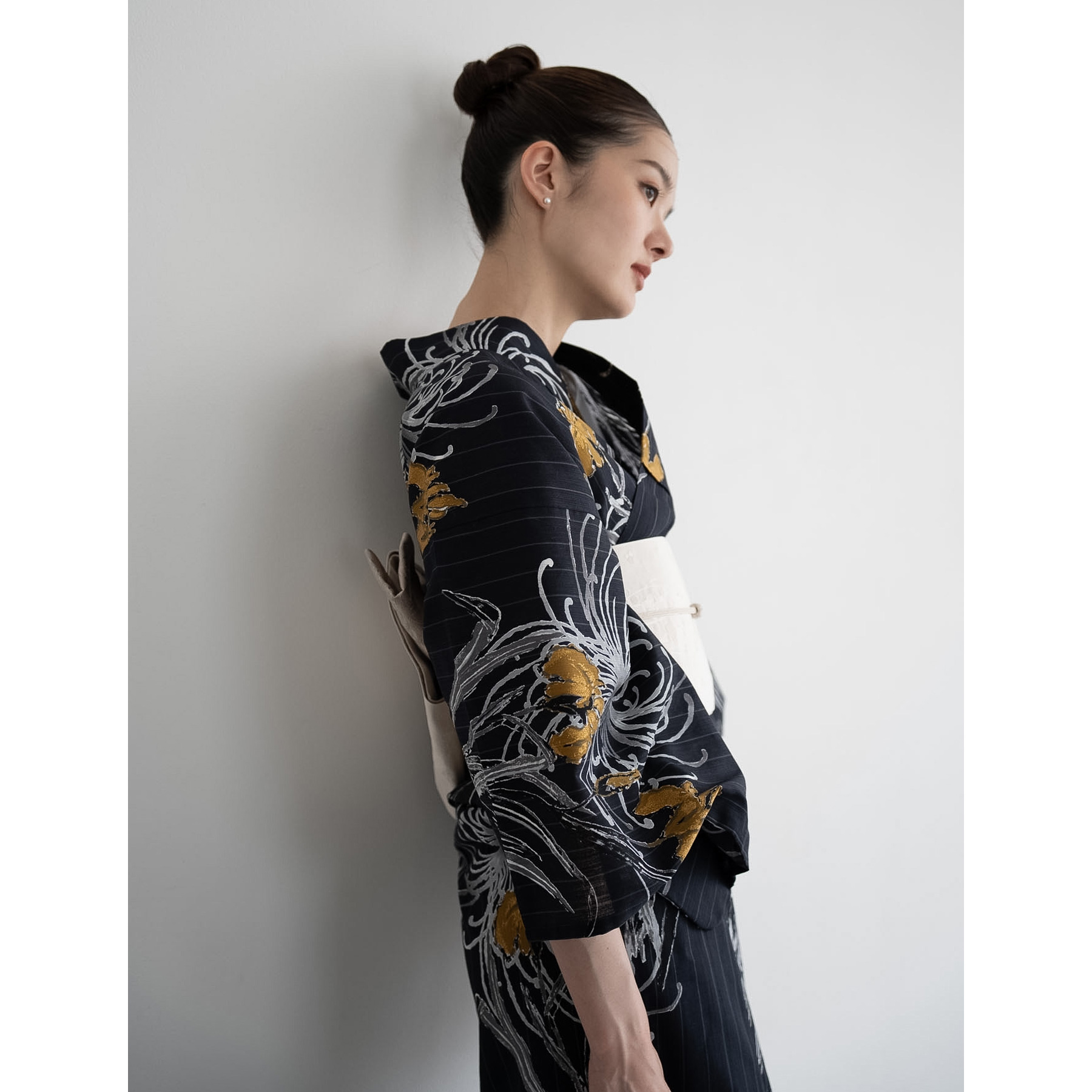 Acka.×utatane] 菖蒲と糸菊 navy 浴衣4set : 浴衣通販 utatane - 通販
