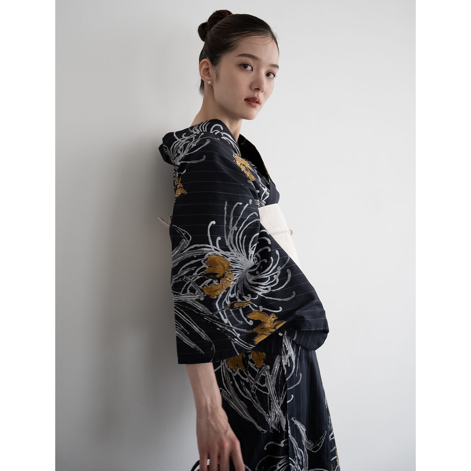 Acka.×utatane] 菖蒲と糸菊 navy 浴衣4set : 浴衣通販 utatane - 通販
