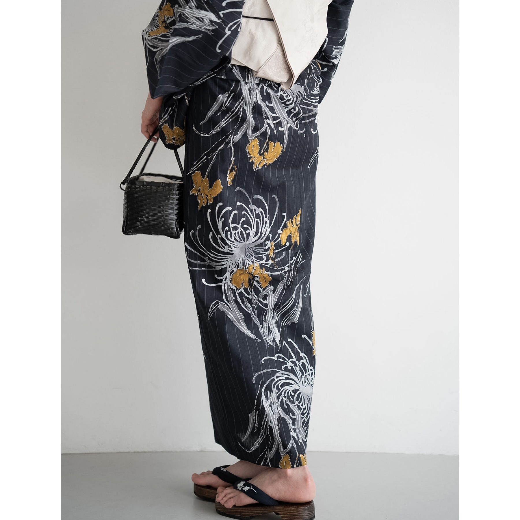 Acka.×utatane] 菖蒲と糸菊 navy 浴衣4set : 浴衣通販 utatane - 通販