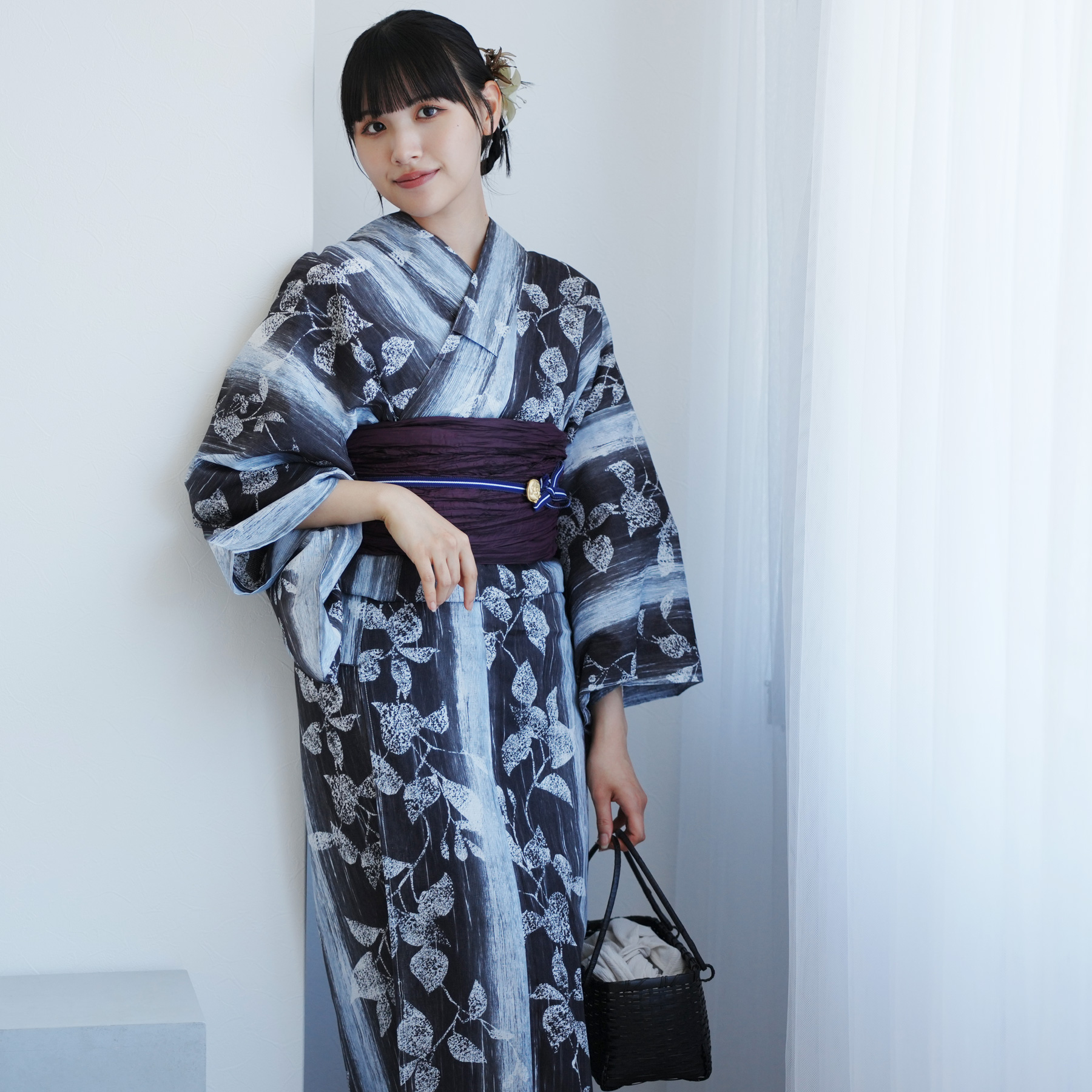 レディース浴衣　綿変わり織り 落ち着いた華やかさ 浴衣 レディース 変わり織り 単品 綿100% 綿 かわいい おしゃれ お洒落