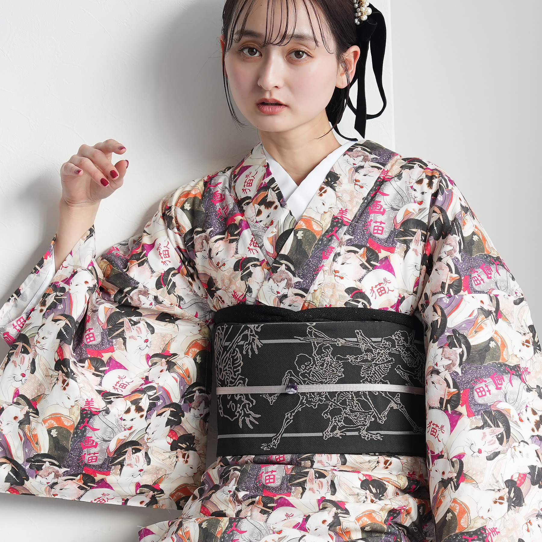 着物 単衣 レディース 洗える着物 ひとえ 単品 ニコアンティーク 美人