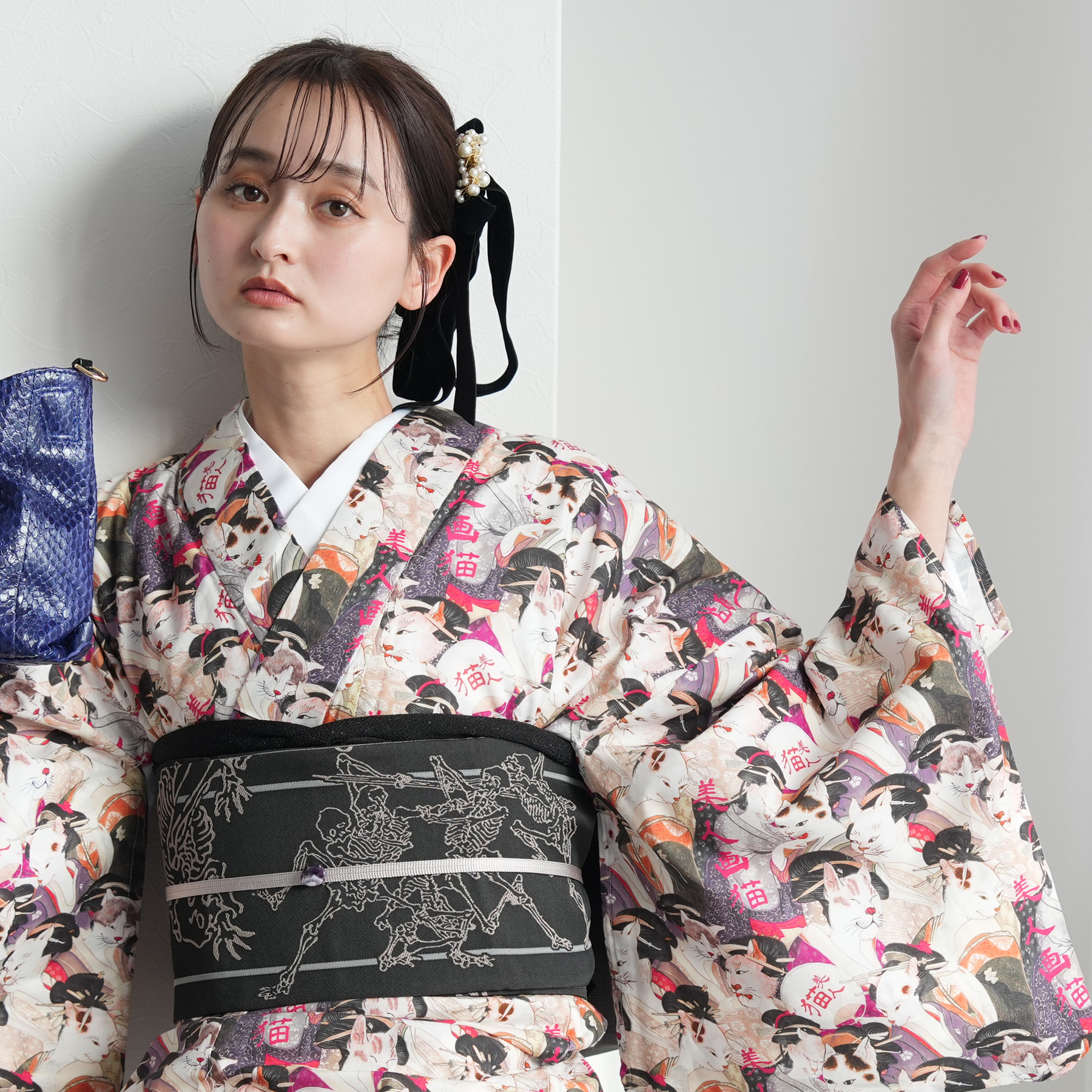 着物 単衣 レディース 洗える着物 ひとえ 単品 ニコアンティーク 美人