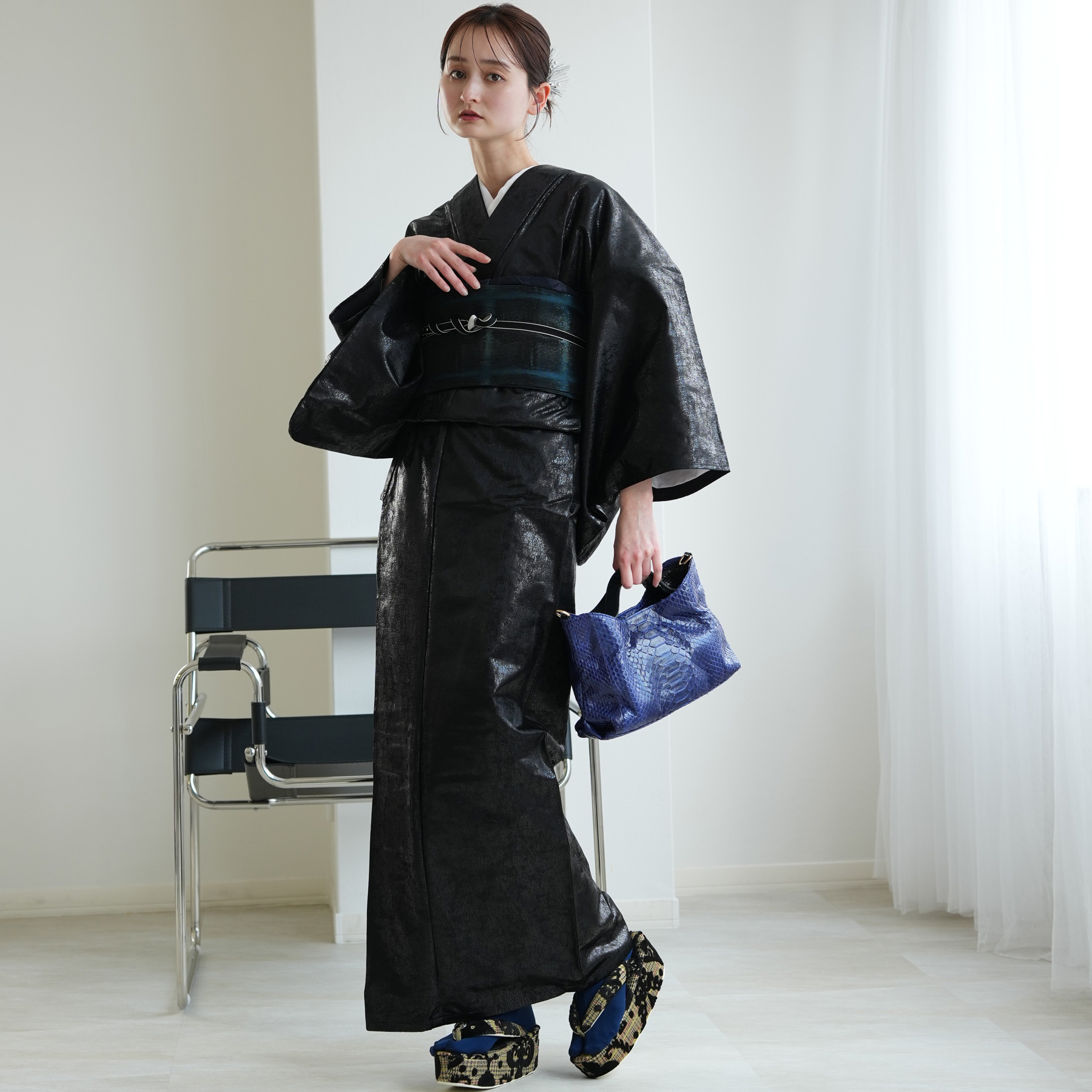 服/ファッション 着物 レディース 着物風 レディース（ファッション）（色：ブラック系）のおすすめ人気