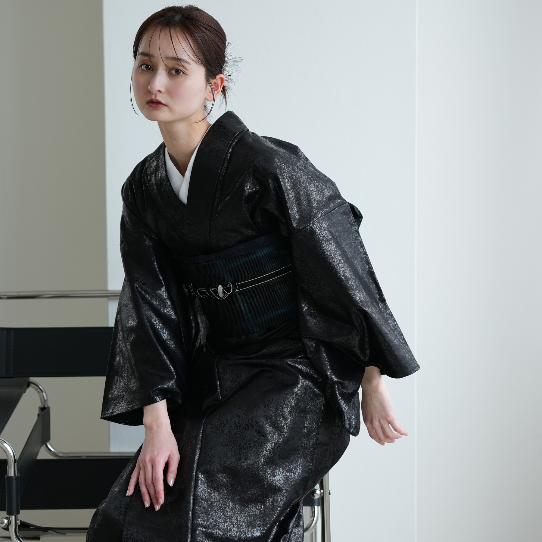 服/ファッション 着物 レディース 着物風 レディース（ファッション）（色：ブラック系）のおすすめ人気
