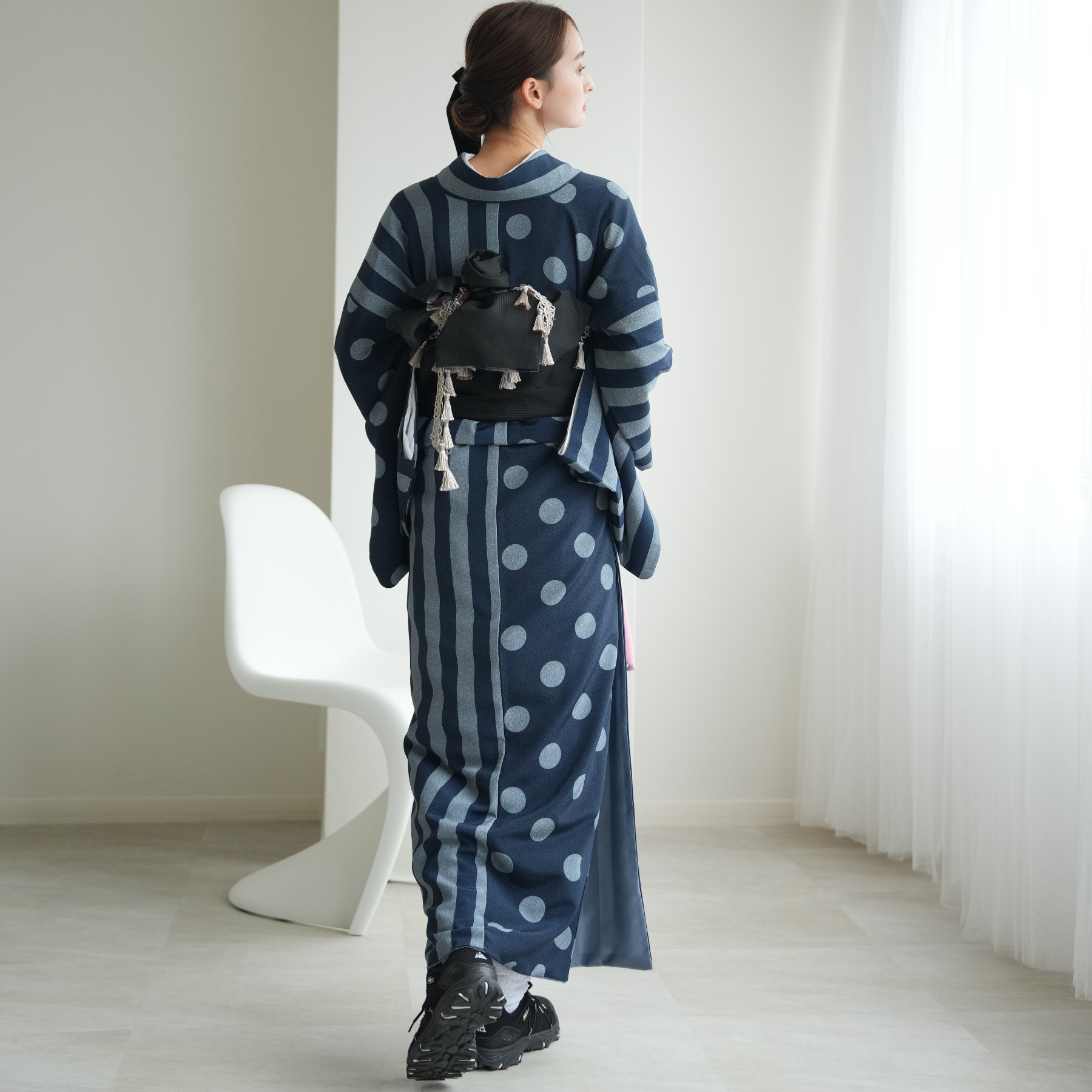 utatane 着物 ポリエステル 単品 レトロ モダン モード