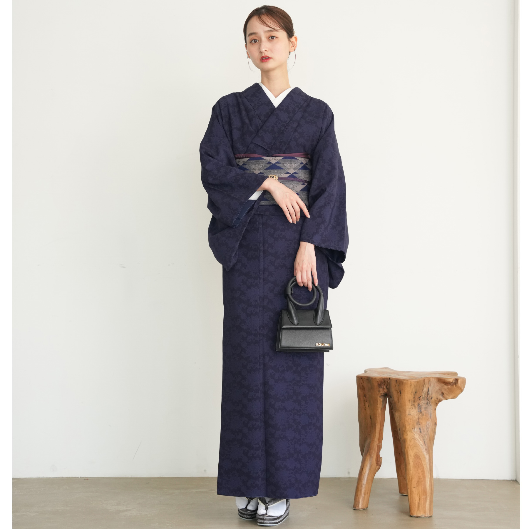着物 ポリエステル 単品 JAPAN MODE 袷着物 日本製 小紋