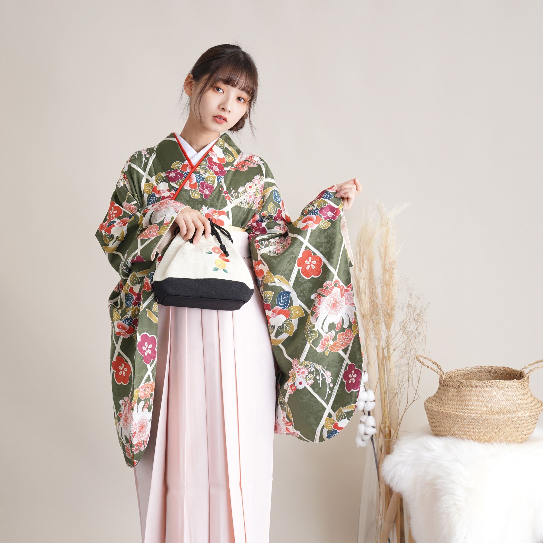 袴用着物 中古 着物単品 販売 卒業式 リサイクル着物 二尺袖 着物のみ