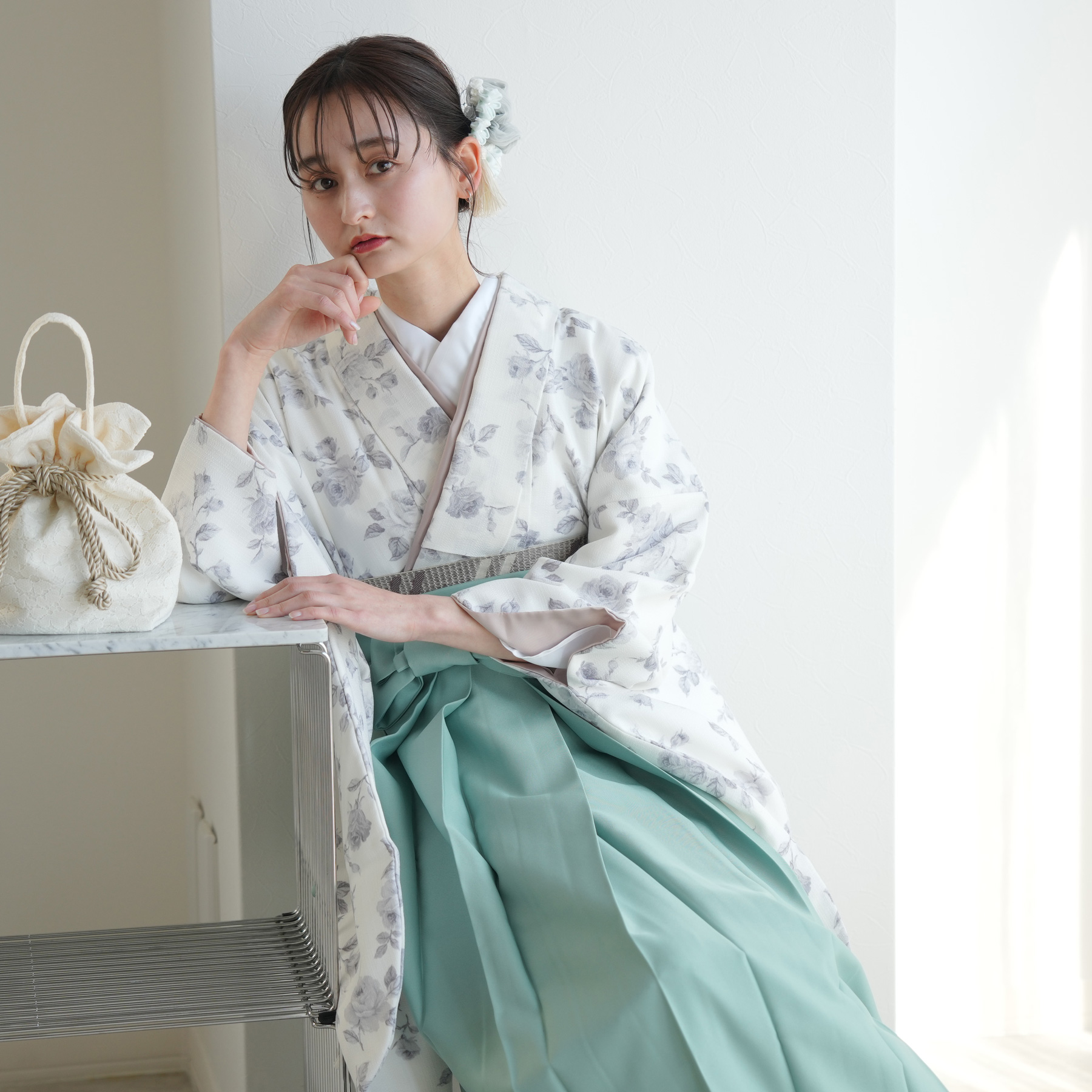 平和屋着物▽訪問着 単衣 花丸文 暈し染め 金彩 ロング丈 正絹 逸品