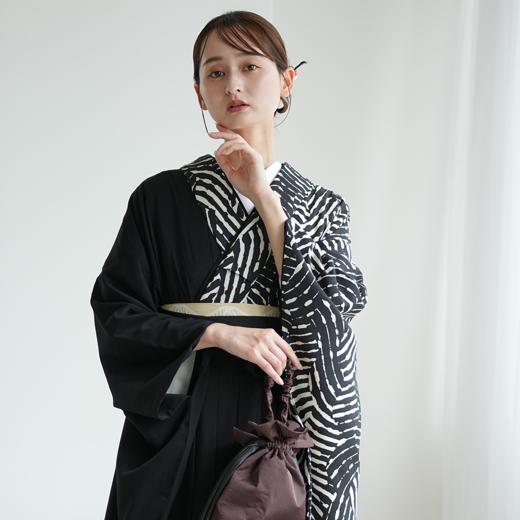 utatane 袴 卒業式 大学生 販売 袴と着物の2点セット 半身 ジオ