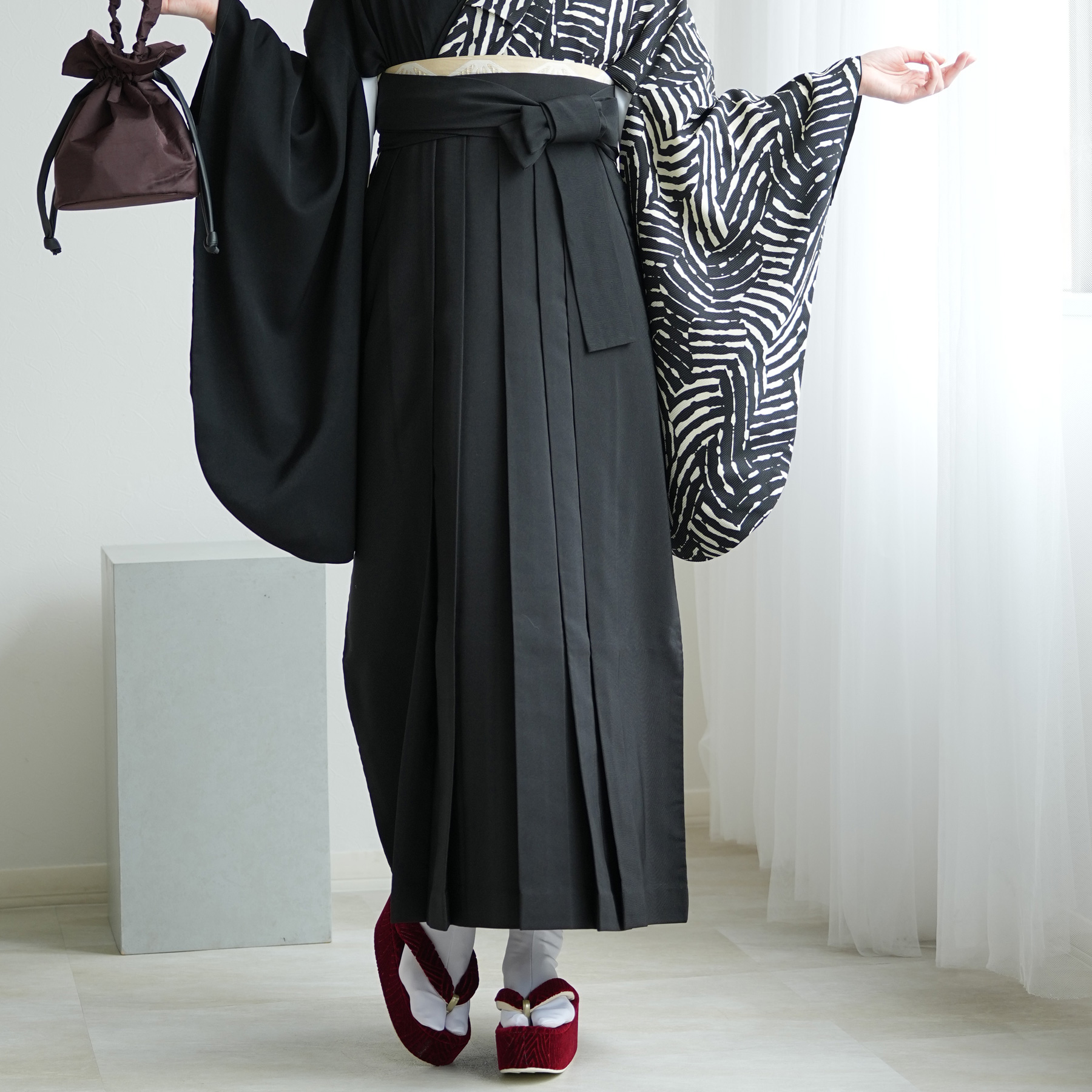 utatane 袴 卒業式 大学生 販売 袴と着物の2点セット 半身 ジオ 