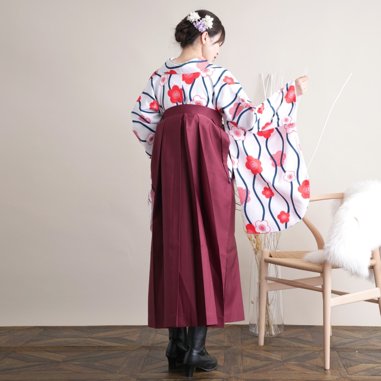 袴 卒業式 中古 女性 リサイクル着物セット 二尺袖着物 袴と着物の2点