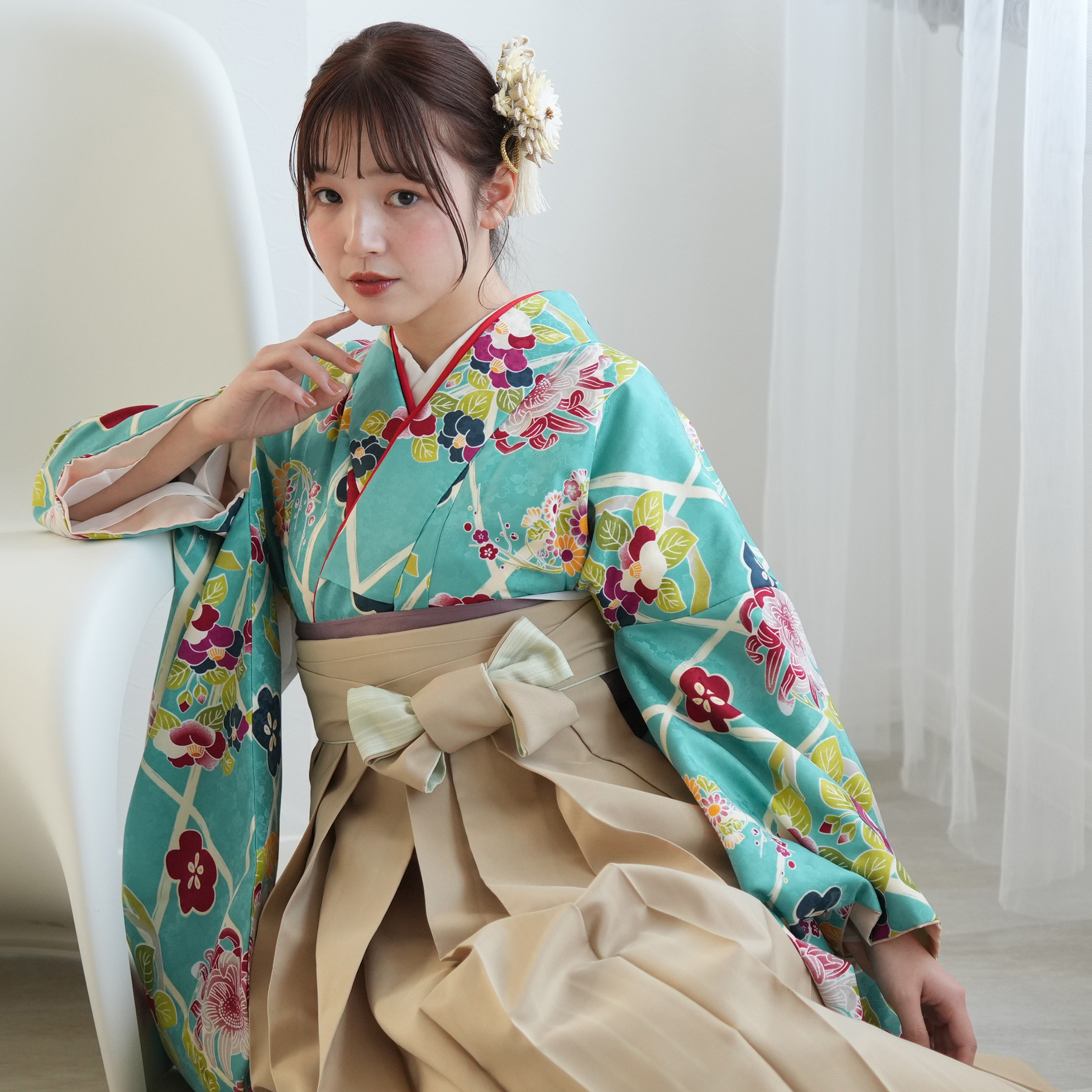 袴 中古 販売 卒業式 着物と袴の2点セット リサイクル着物セット 二尺