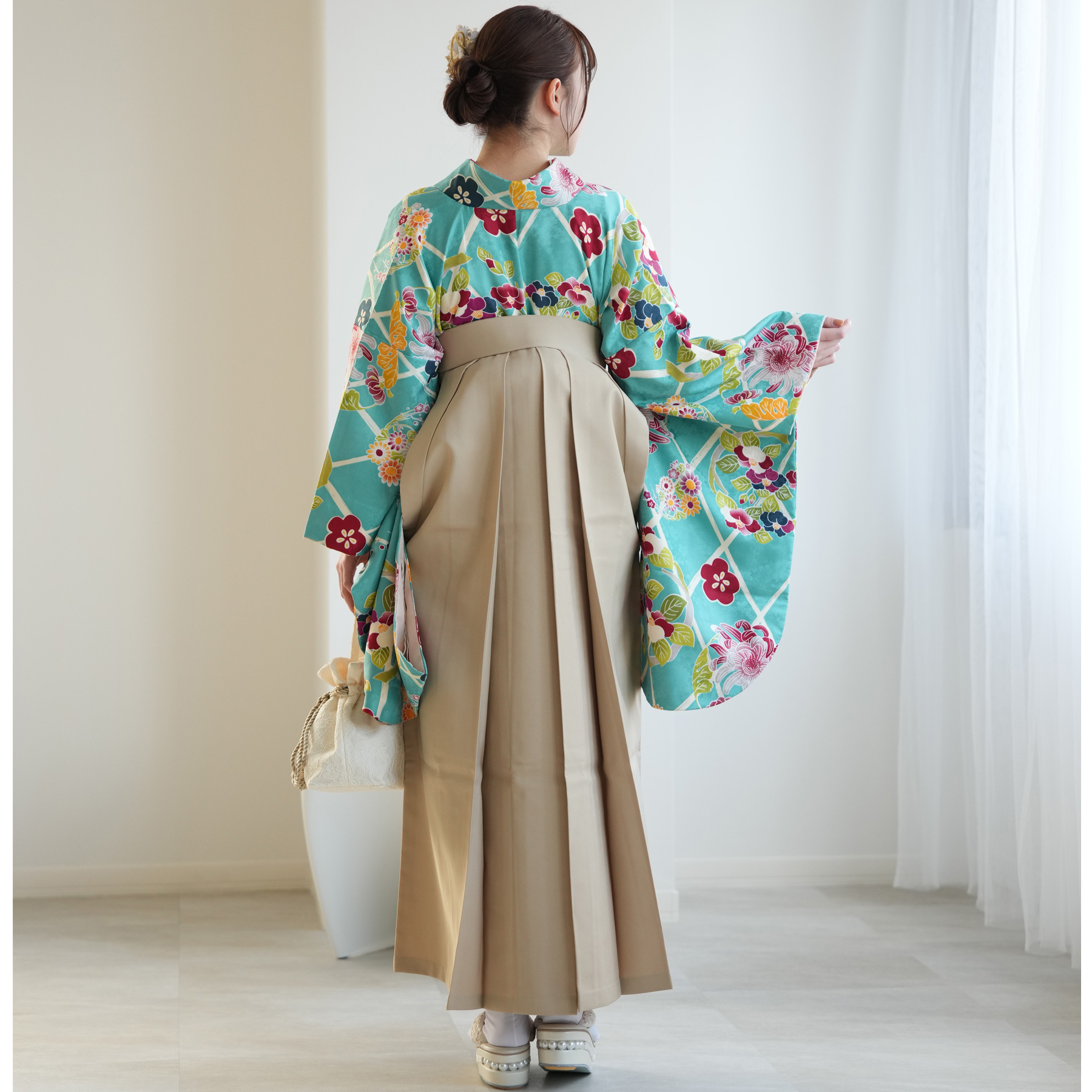 袴 中古 販売 卒業式 着物と袴の2点セット リサイクル着物セット 二尺 