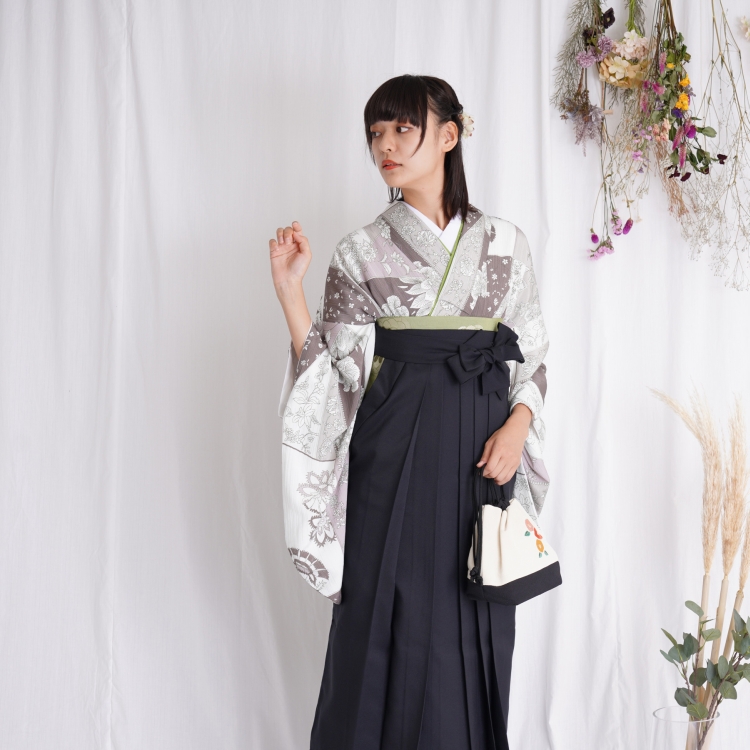 袴 卒業式 中古 女性 リサイクル着物セット 2尺袖着物 袴と着物