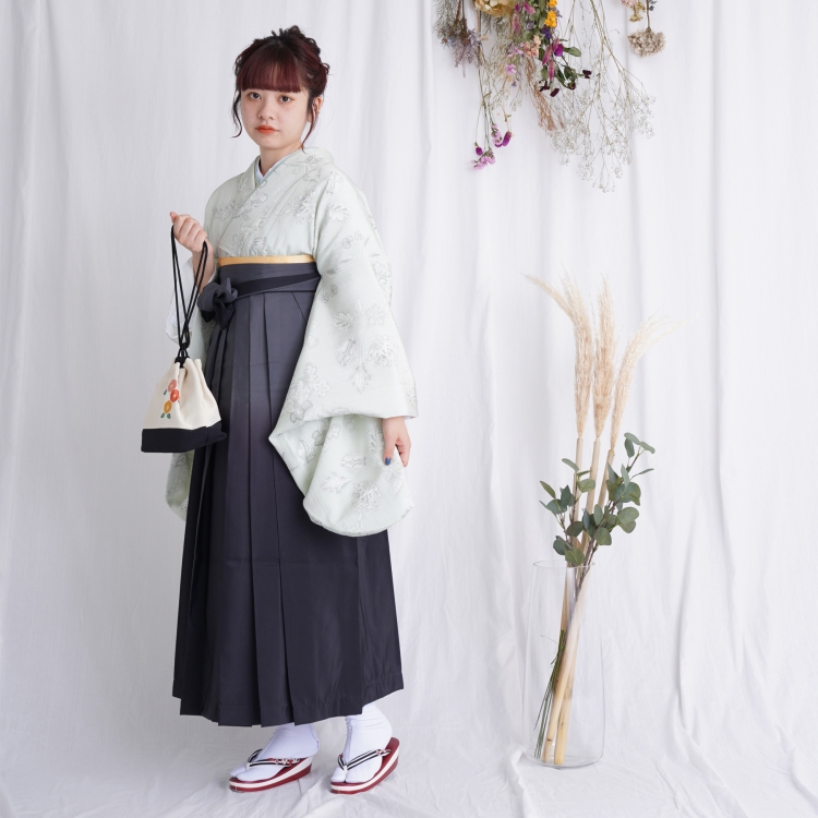 袴 卒業式 中古 女性 リサイクル着物セット 2尺袖着物 袴と着物の2点