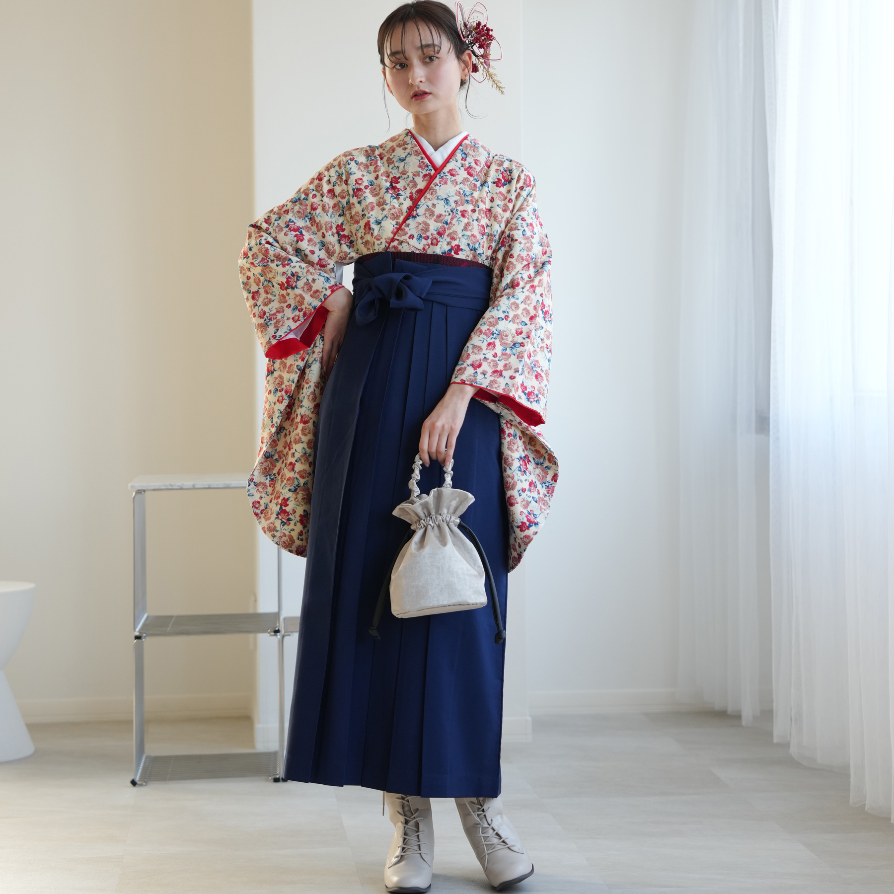 袴 中古 販売 卒業式 着物と袴の2点セット リサイクル着物セット 二尺 袴 中古 販売 卒業式 着物と袴の2点セット リサイクル着物セット 二尺