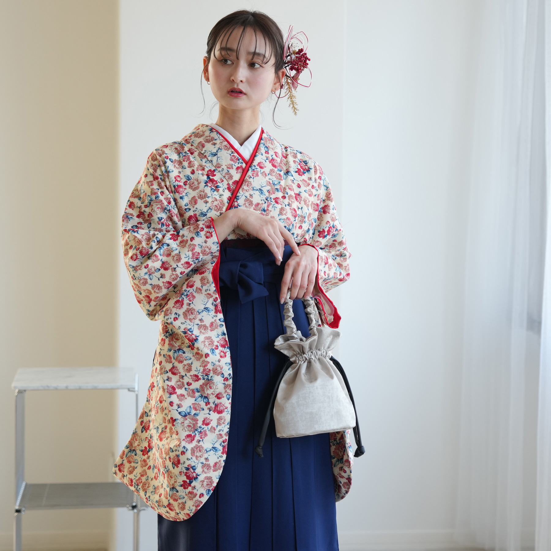 袴 中古 販売 卒業式 着物と袴の2点セット リサイクル着物セット 二尺