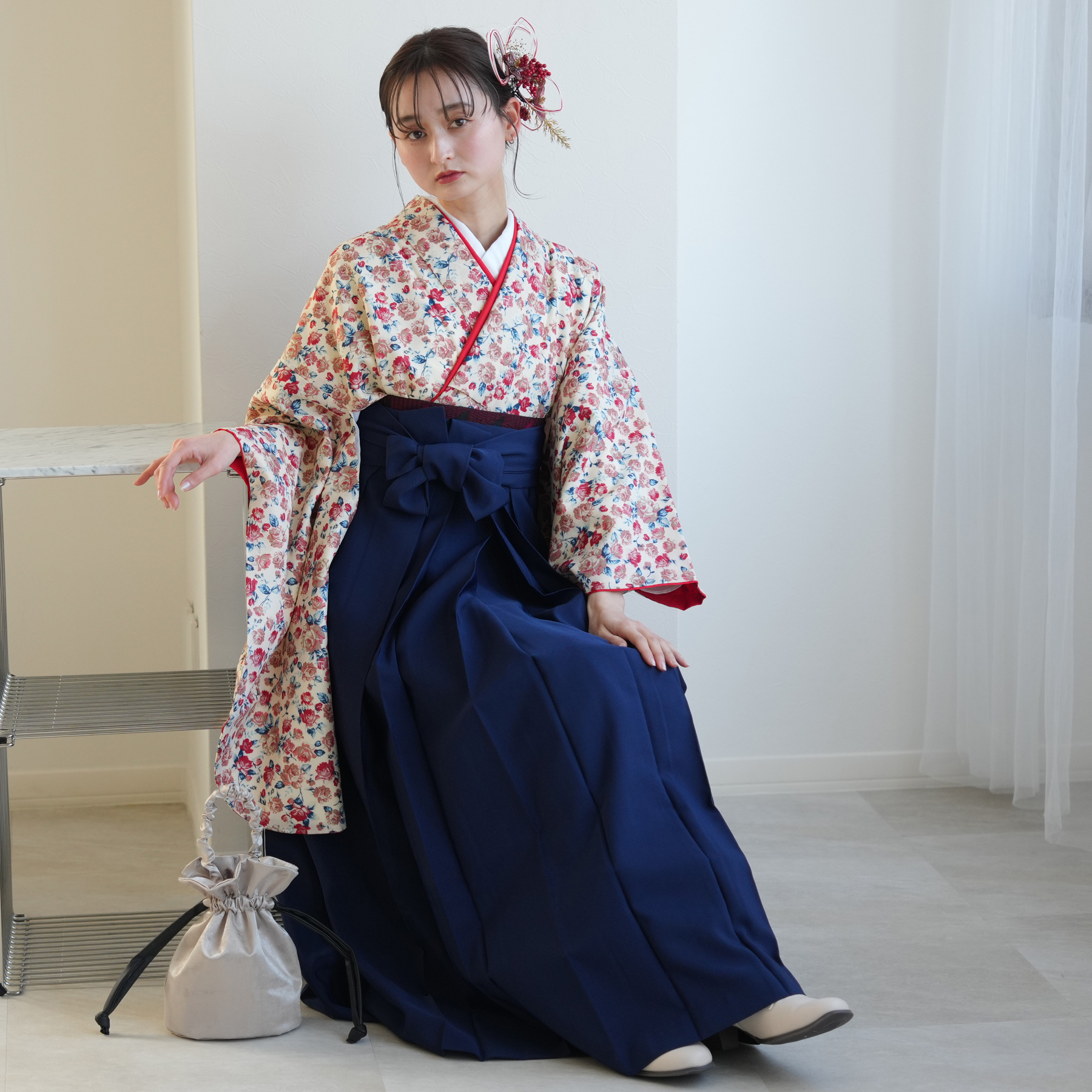 袴 中古 販売 卒業式 着物と袴の2点セット リサイクル着物セット 二尺