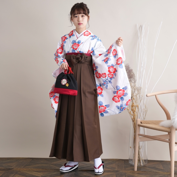 袴 卒業式 中古 女性 リサイクル着物セット 2尺袖着物 袴と着物の2点 