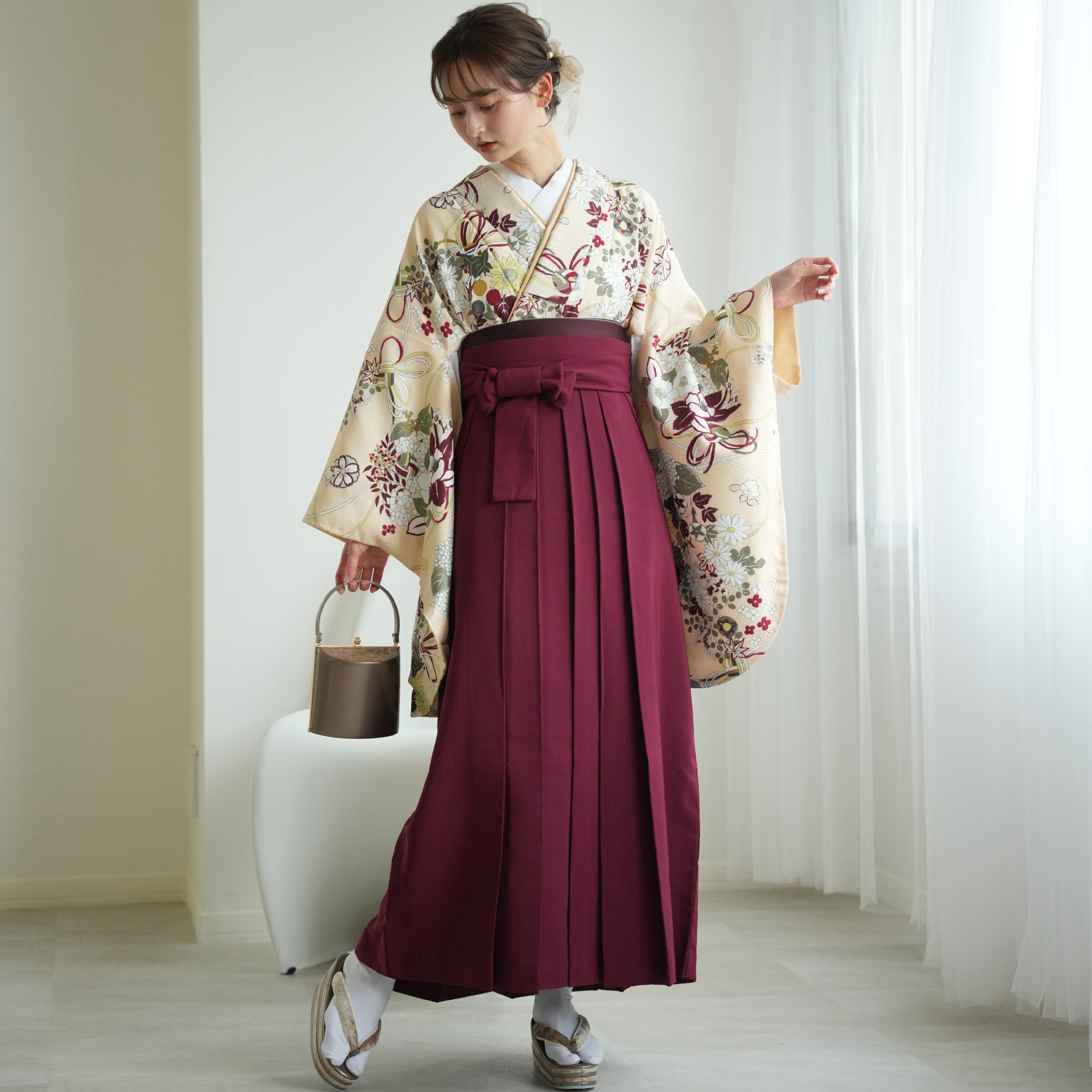 袴 中古 販売 卒業式 着物と袴の2点セット リサイクル着物セット