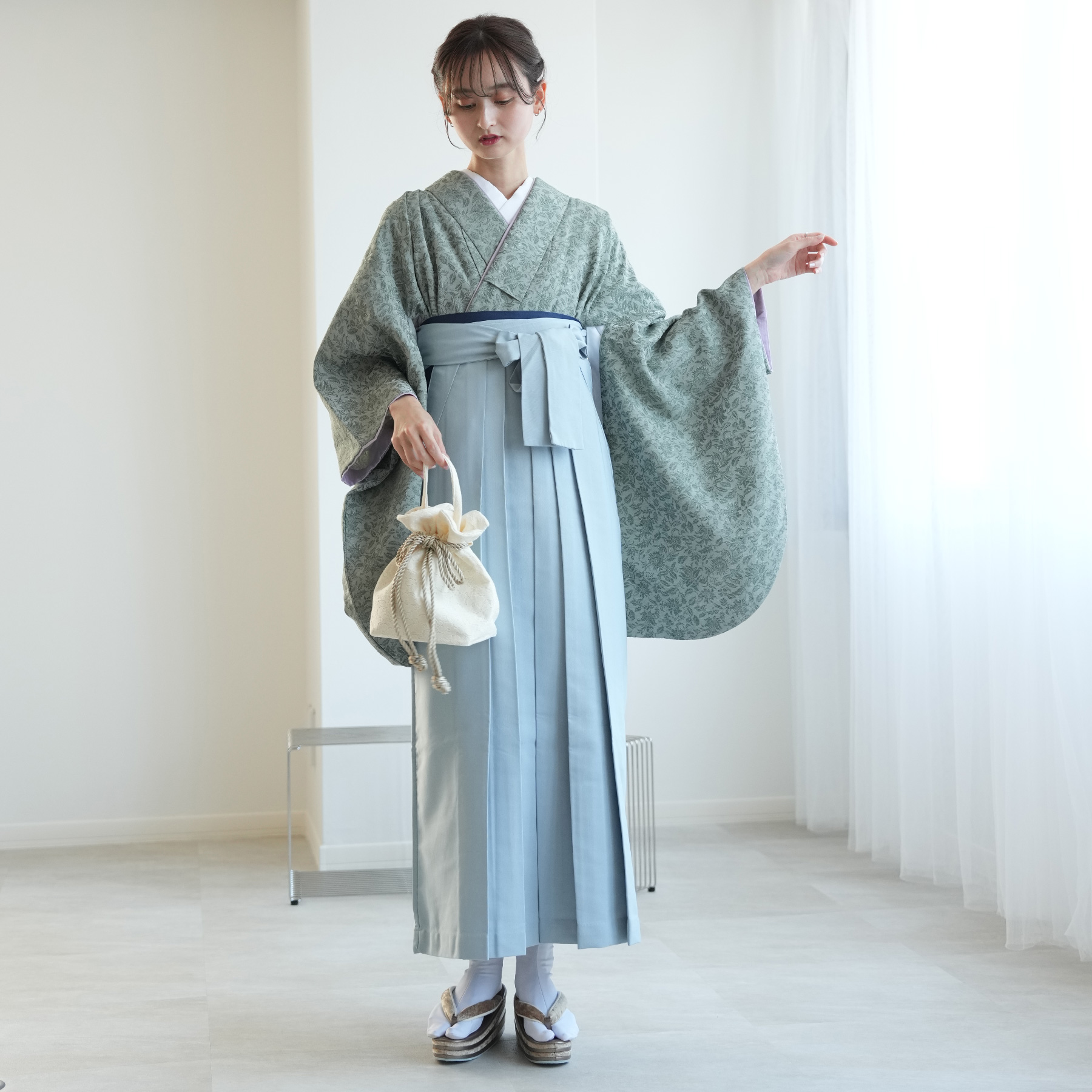 袴 中古 販売 卒業式 着物と袴の2点セット リサイクル着物セット 二尺 
