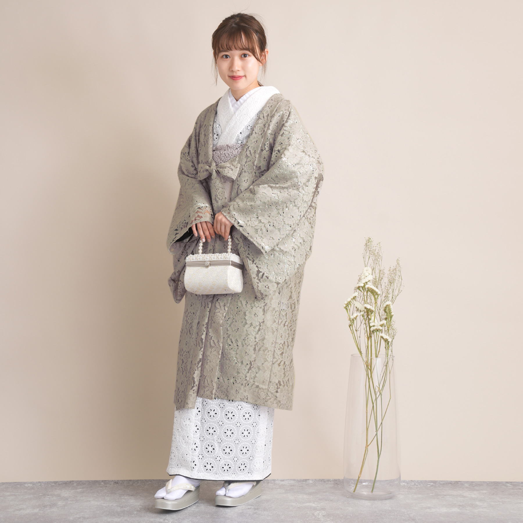 大正浪漫 アンティーク 長襦袢 菊 赤 紅絹 花模様 着物 レトロ 銘仙