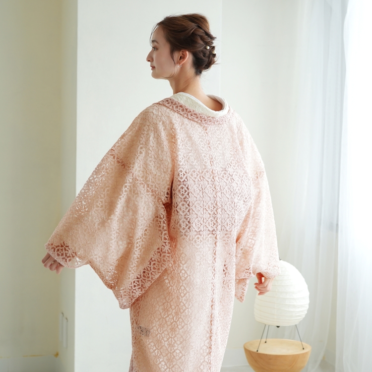 レース 羽織 着物 女性 おしゃれ ニコアンティーク レトロ スモーク