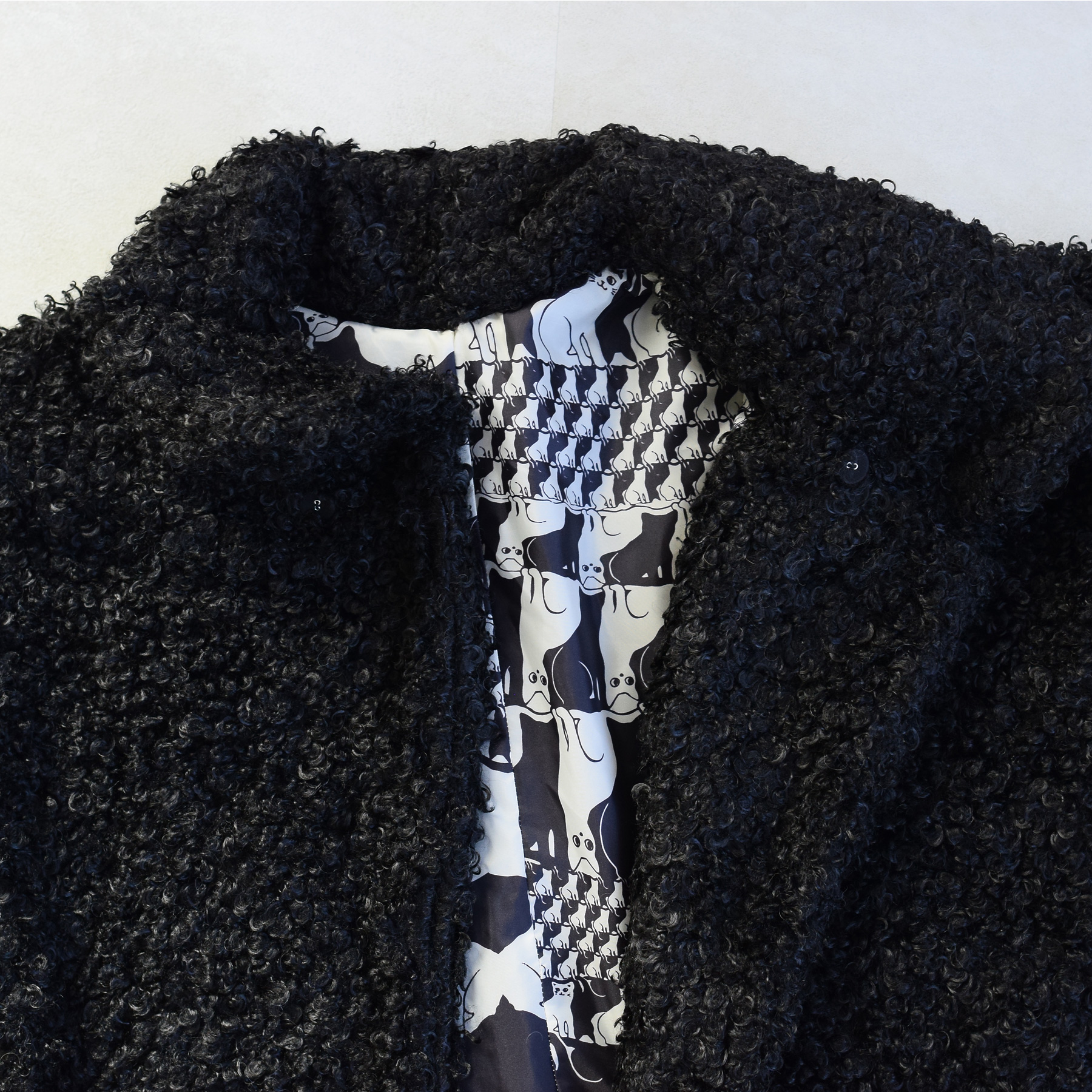 美品☆オンワード☆極上アンゴラ☆ファー☆ポンチョ☆ケープコート☆ブラック ニナリッチ ポンチョ ウール サイズM NINA RICCI 服 ケープ