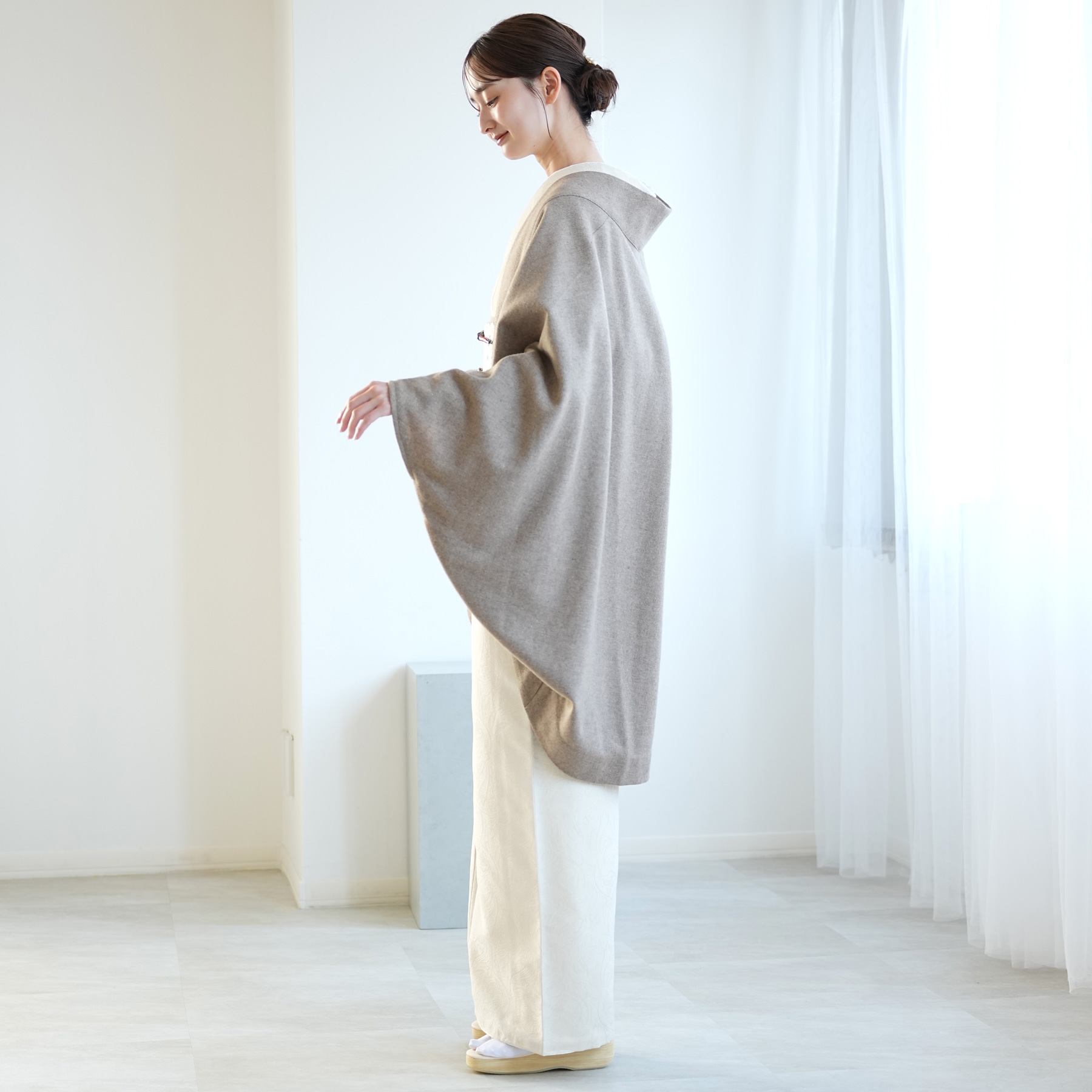 和装コート 着物コート レディース JAPAN MODE 日本製 ウール ドルマン