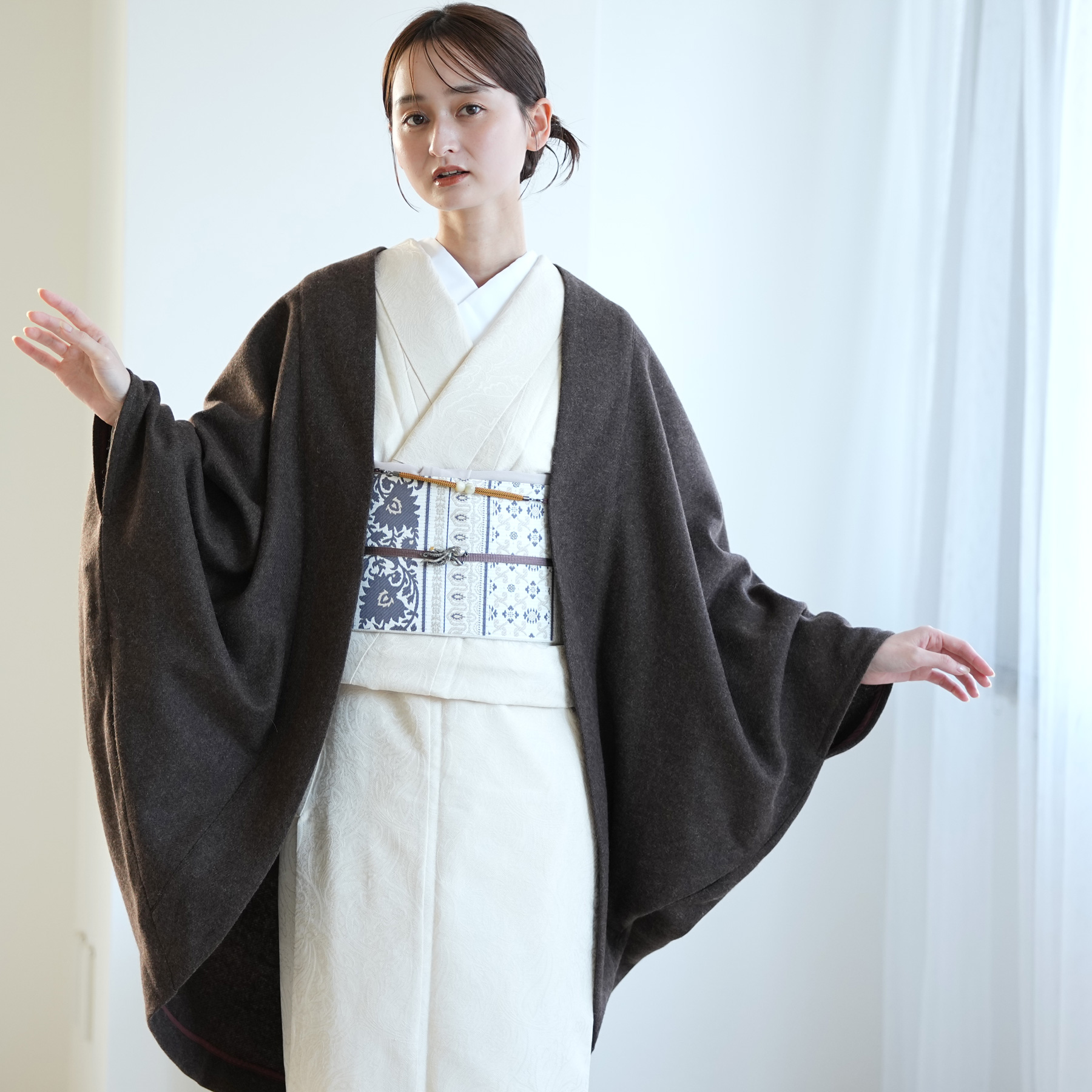 和装コート 着物コート レディース JAPAN MODE 日本製 ウール ドルマン