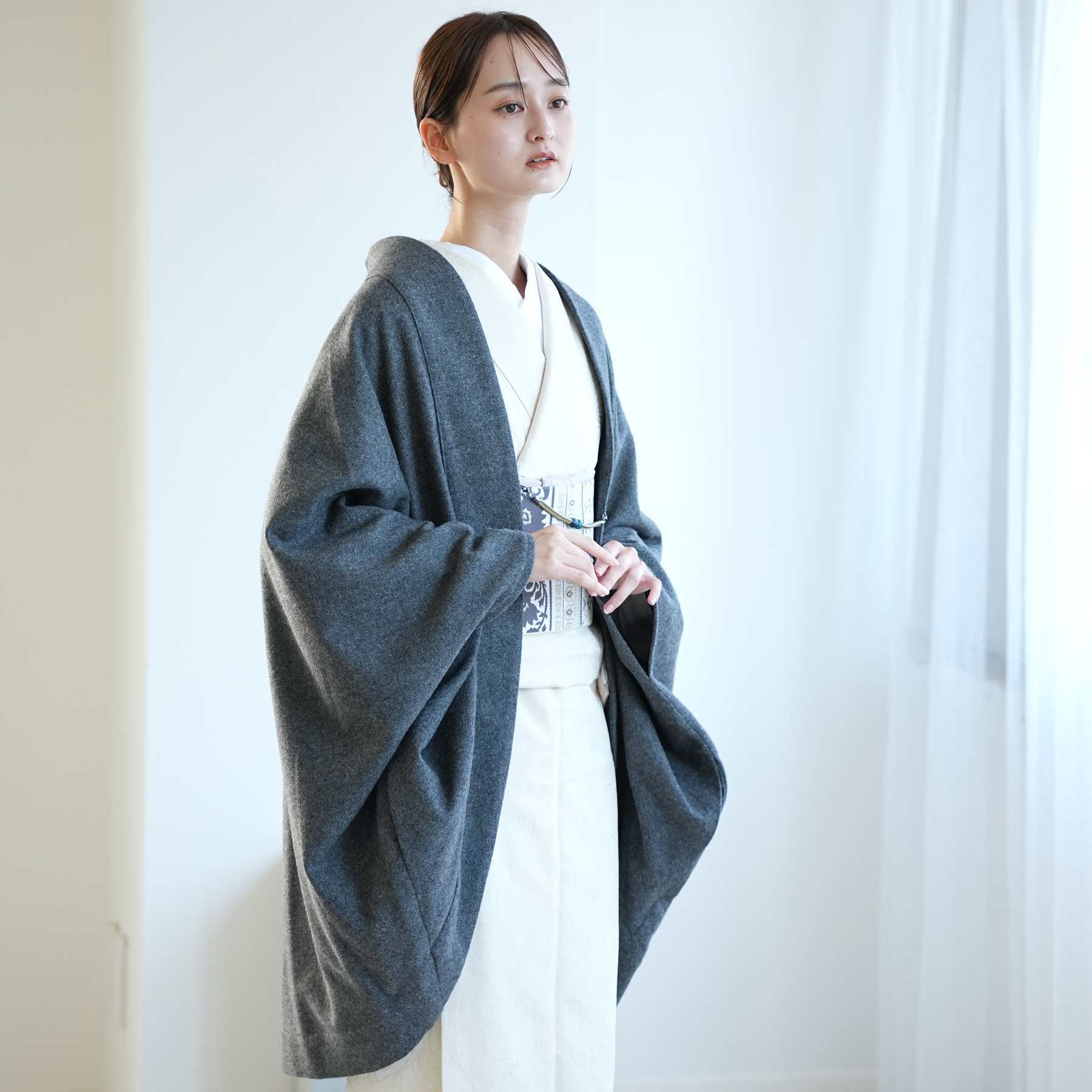 和装コート 着物コート レディース JAPAN MODE 日本製 ウール ドルマン