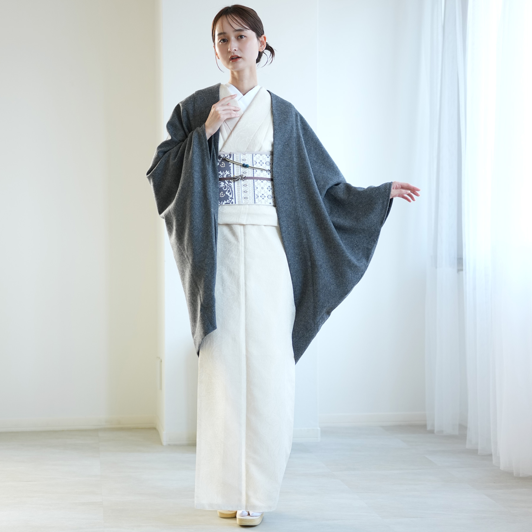 和装コート 着物コート レディース JAPAN MODE 日本製 ウール ドルマン