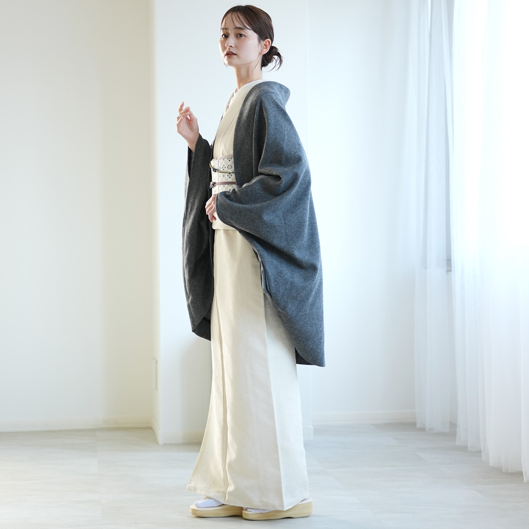 和装コート 着物コート レディース JAPAN MODE 日本製 ウール ドルマン