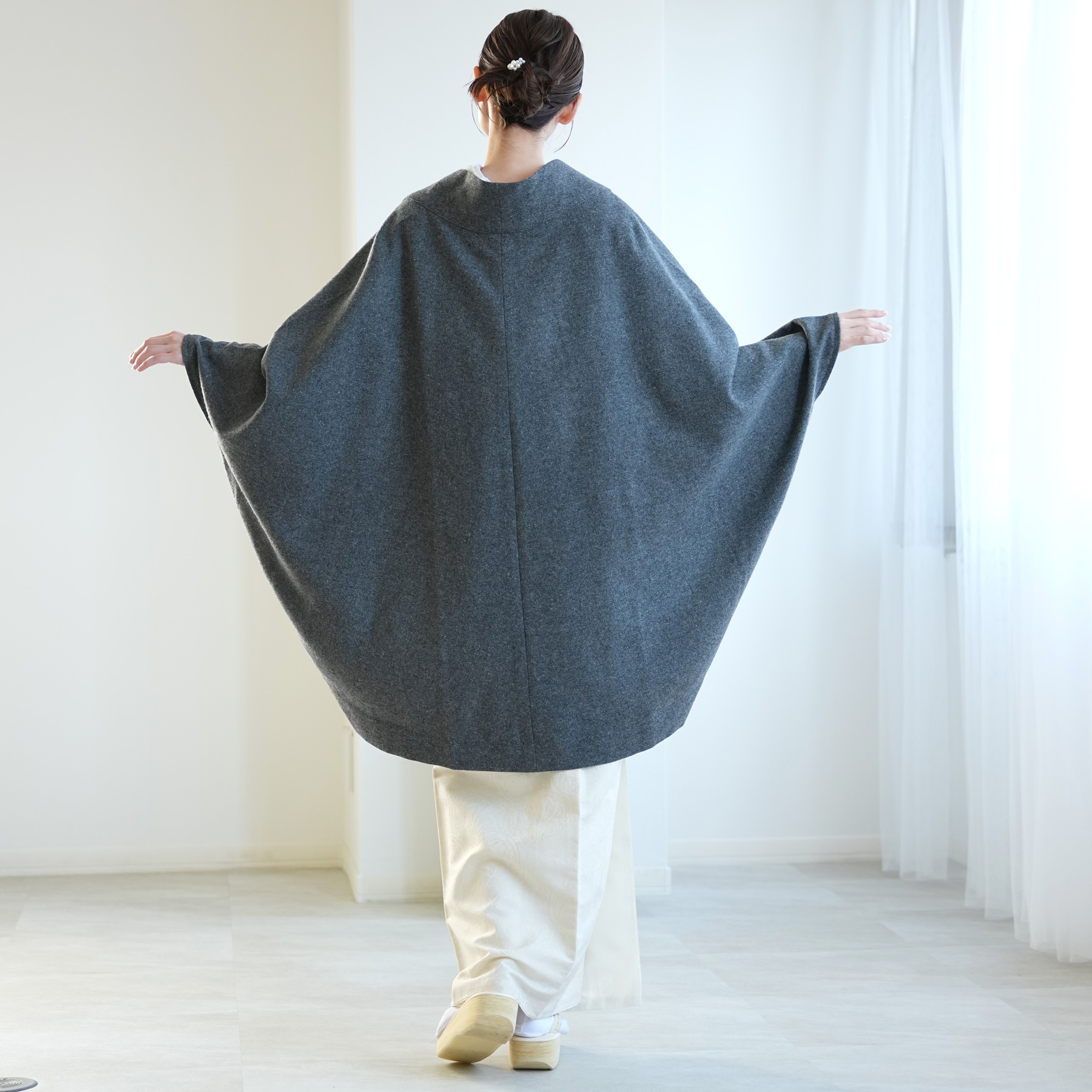 和装コート 着物コート レディース JAPAN MODE 日本製 ウール ドルマン