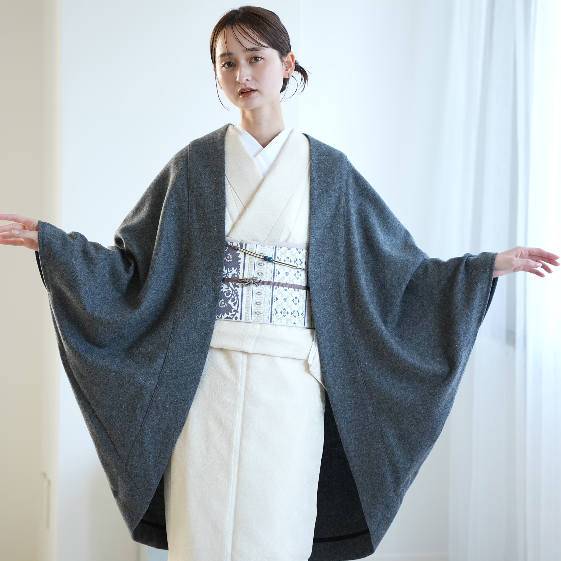 和装コート 着物コート レディース JAPAN MODE 日本製 ウール ドルマン