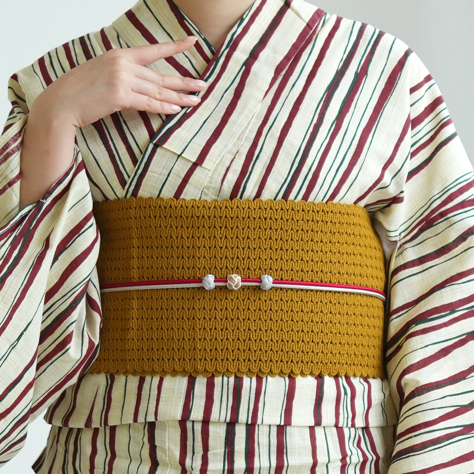 utatane 半幅帯 浴衣 レディース 女性 半巾帯 単品 綿100％ 渦編み半幅