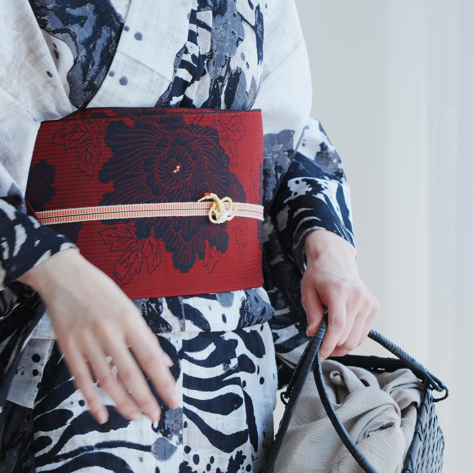 【半幅帯】 和装 着物 帯 全通柄 鳥 草花 模様 吉祥紋様入り 半幅帯】 和装 着物 帯 全通柄 鳥 草花 模様 吉祥紋様入り