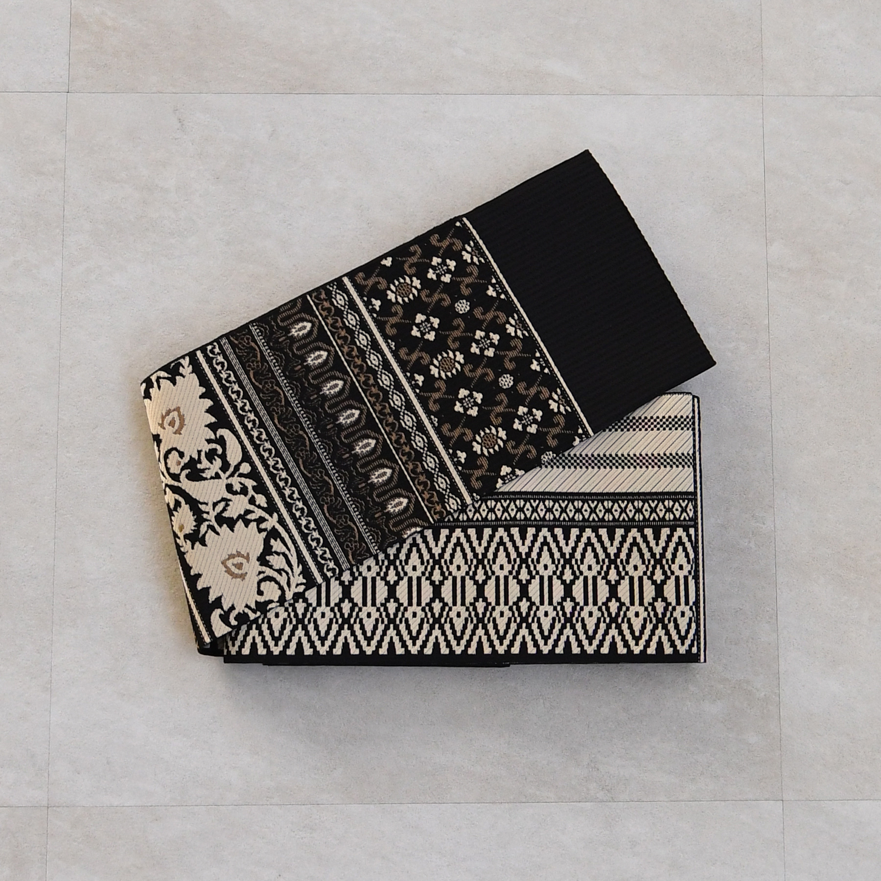 utatane 帯 小袋帯 正絹 半幅帯 博多織 長尺 正絹 リバーシブル インド