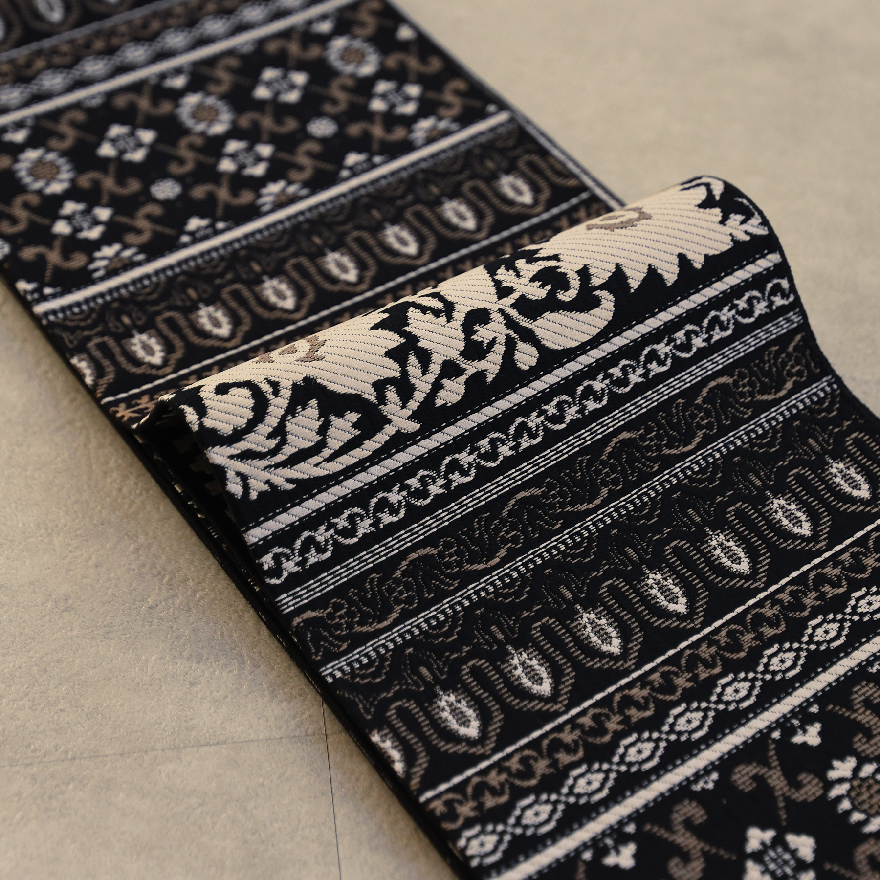 utatane 帯 小袋帯 正絹 半幅帯 博多織 長尺 正絹 リバーシブル インド