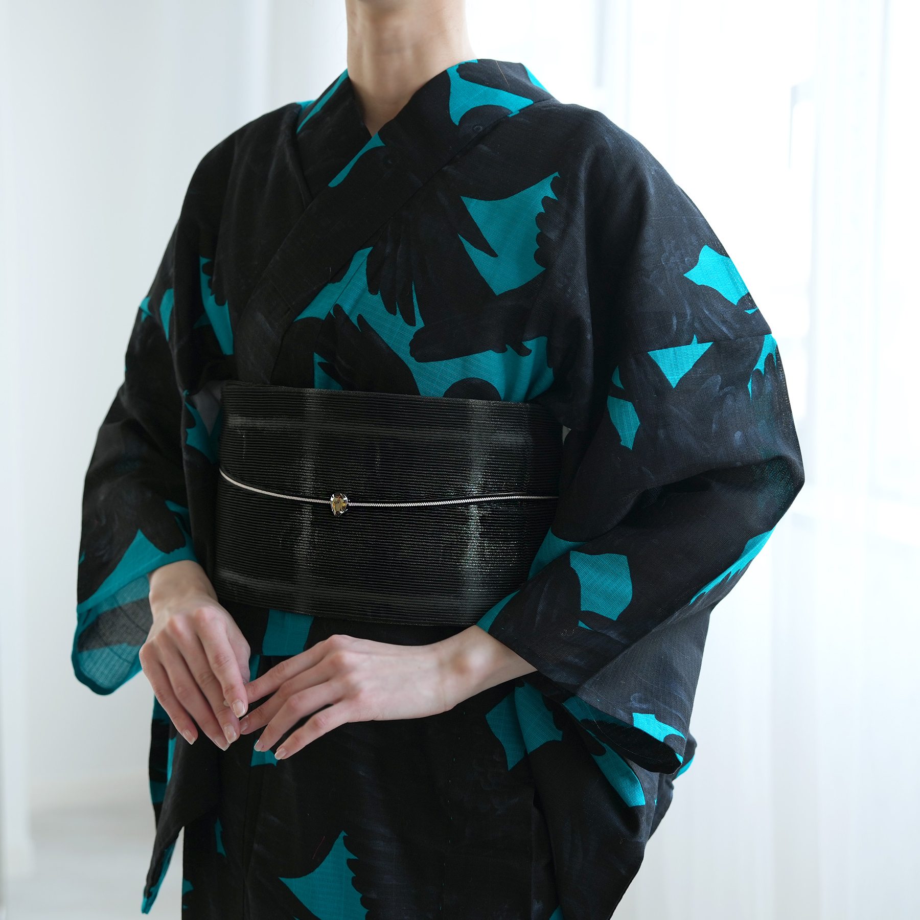 新品 半幅帯 誉田屋源兵衛 未使用 竺仙さんの浴衣にあわせたら素敵 黄色 芭蕉糸 ゆかた 半巾帯 黄色 誉田屋源兵衛 芭蕉段織 送料込み 半幅帯 ゆかた帯