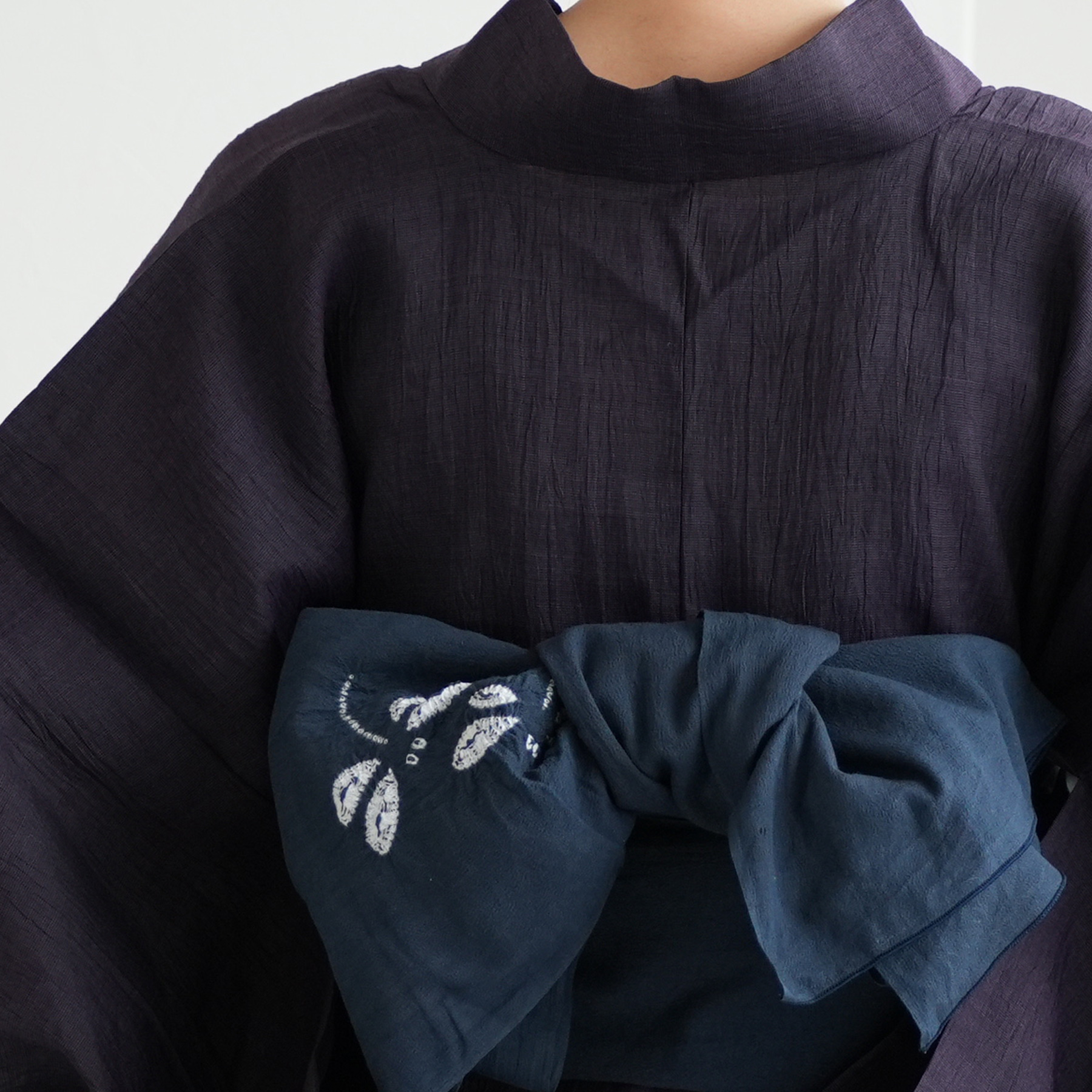 utatane 兵児帯 浴衣 綿麻 清江絞り 有松染め へこ帯 トンボ・菱