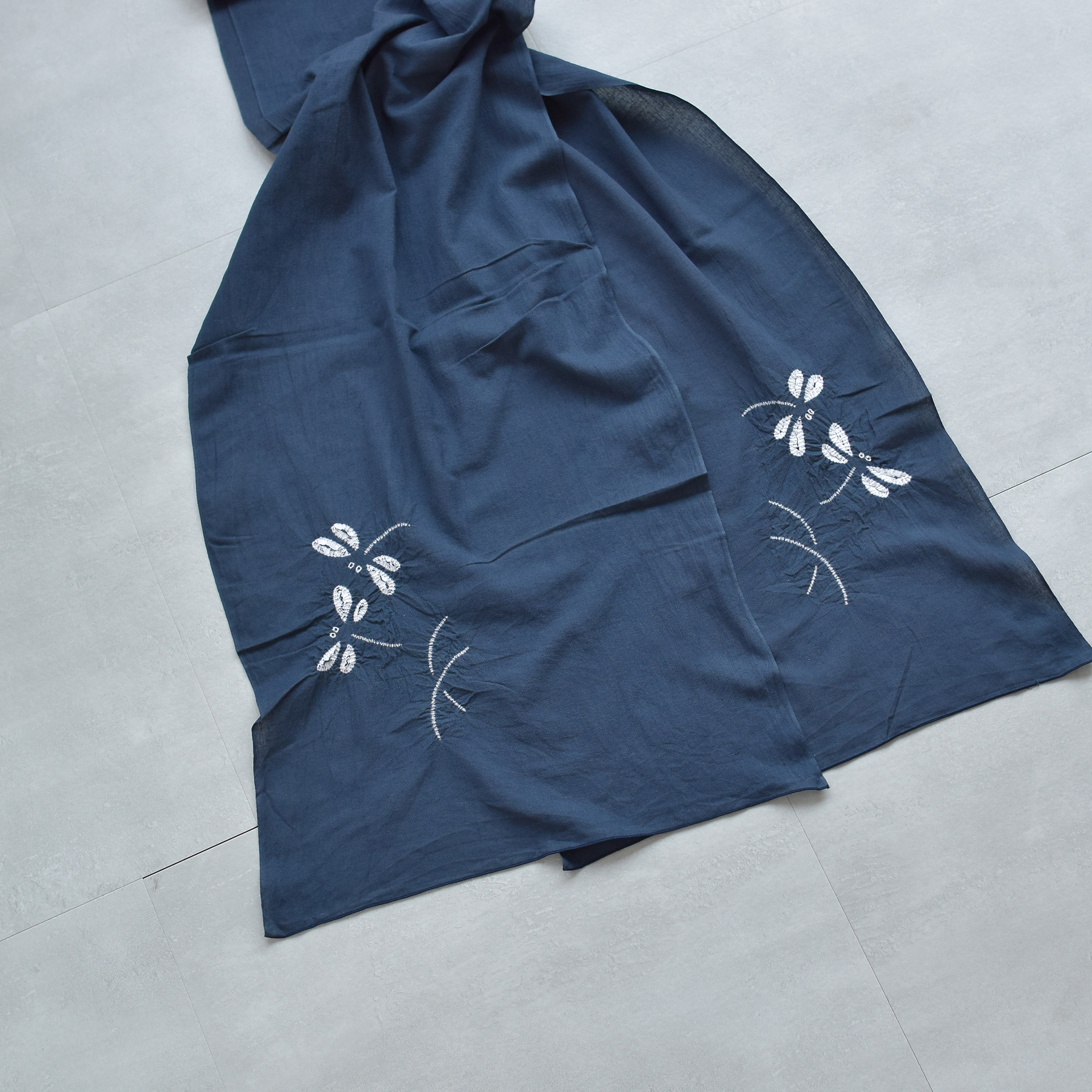 utatane 兵児帯 浴衣 綿麻 清江絞り 有松染め へこ帯 トンボ・菱