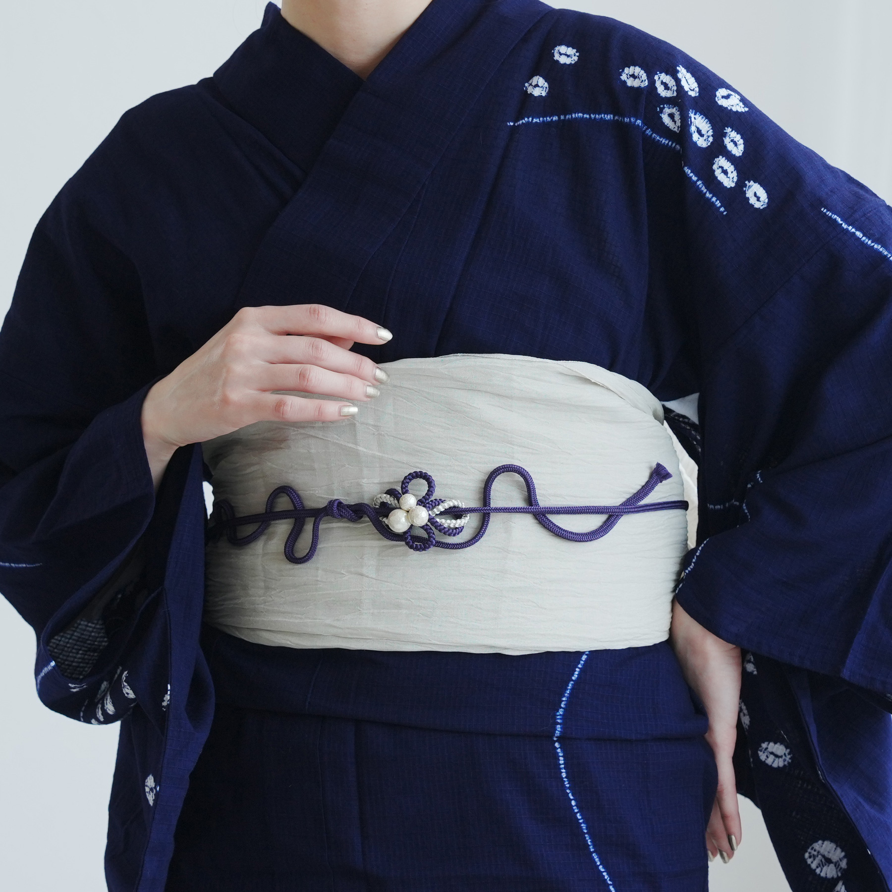 utatane 兵児帯 浴衣 本麻 小千谷縮兵児帯 象牙色 越後小千谷本麻織物