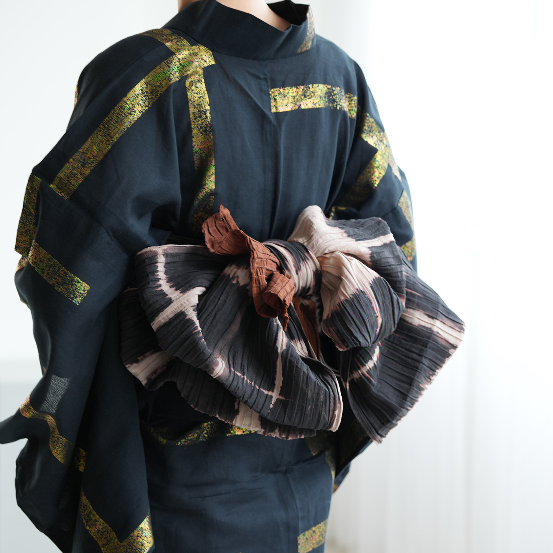 誉田屋　新品　未使用品　兵児帯 誉田屋源兵衛 兵児帯 浴衣 ラミーコットン絞り兵児帯 土紋 帯の誉田屋